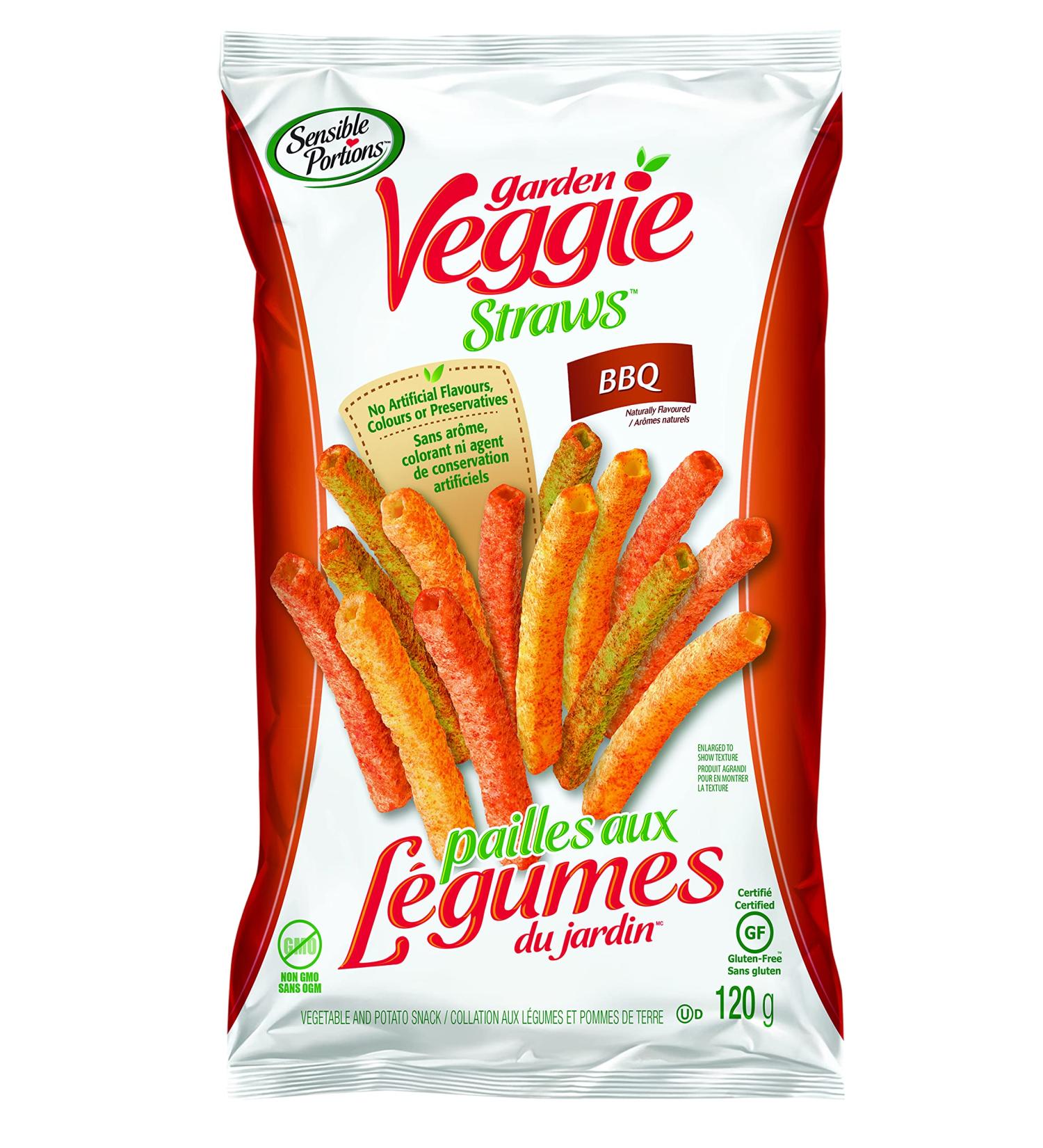 Sensible Portions Garden Veggie Straws Barbeque 120g 12 Count - Buy Online on GoSupps.com