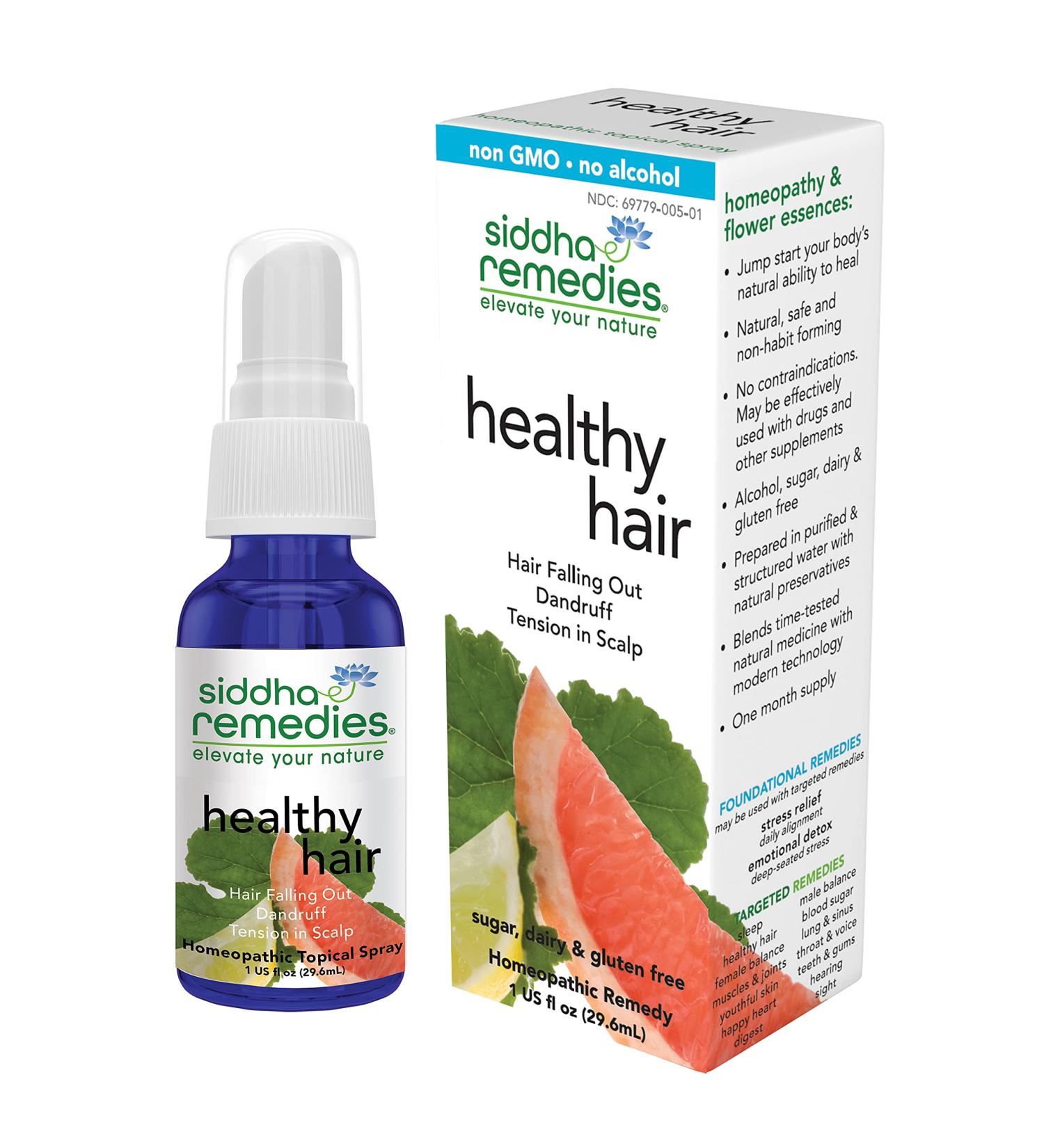 Siddha Remedies Healthy Hair - Hair Growth & Dandruff Treatment | Homeopathic Solution w Cell Salts - Buy Online on GoSupps.com