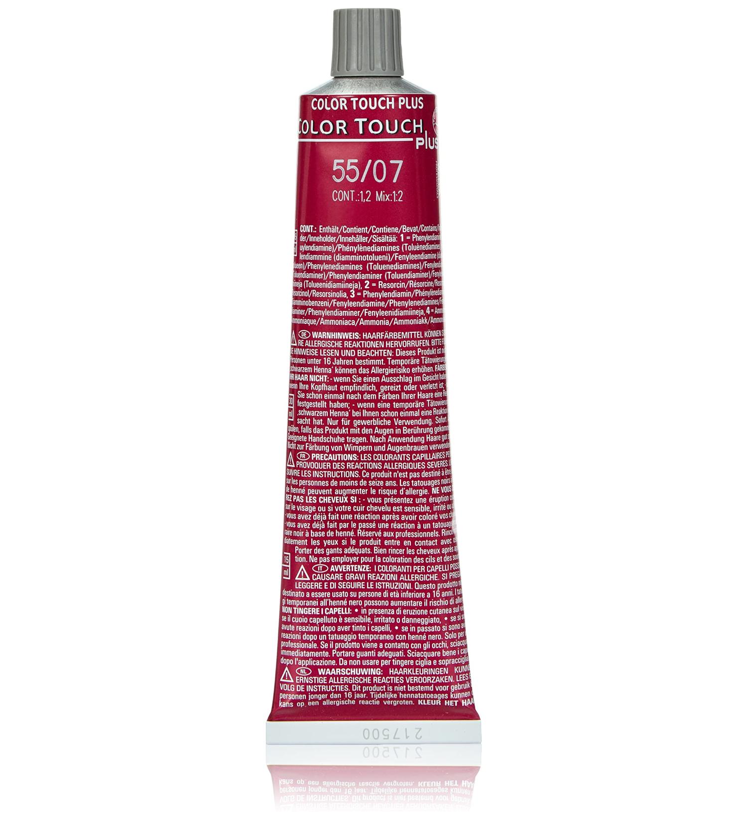 Wella Color Touch Plus 55/07 - Light Brown Intense Natural Brown Hair Color (60ml) - International Shipping - Buy Online on GoSupps.com