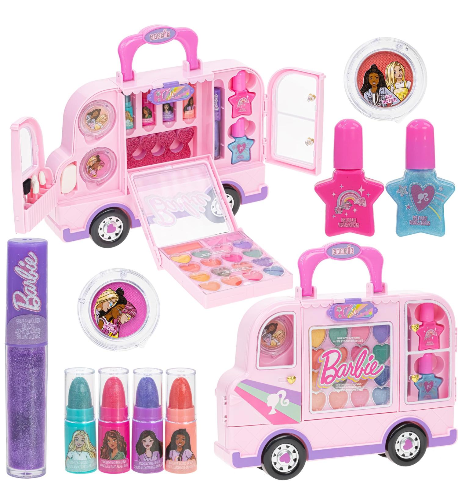 Barbie Car Makeup Kit for Girls - Washable Toy Makeup Set & Gift for Ages 6-12 | Pretend Play Fun - Buy Online on GoSupps.com