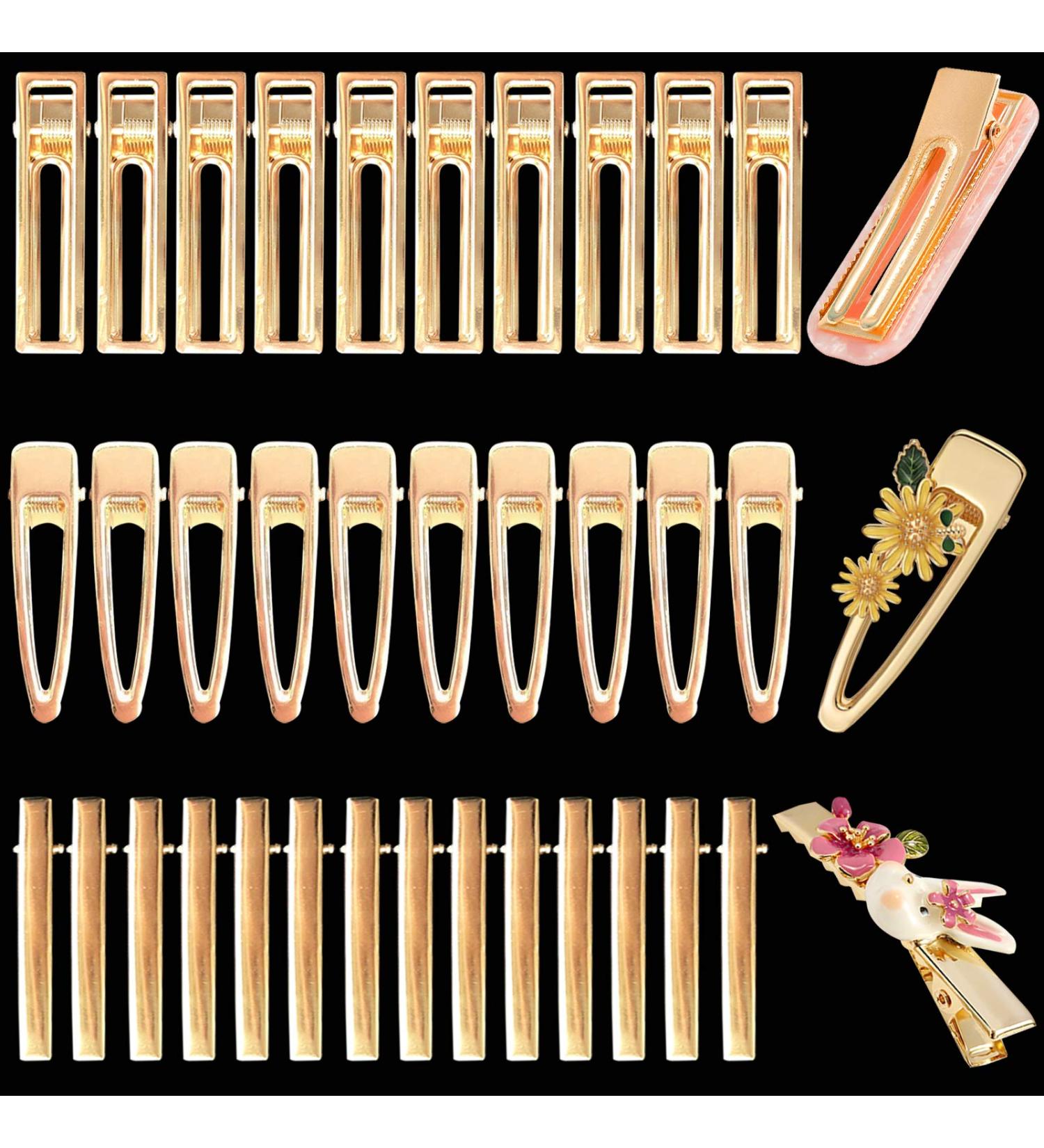 60PCS Alligator Hair Clips for Resin Art Crafts - Metal Flat Duckbill Clips DIY Accessories - Buy Online on GoSupps.com