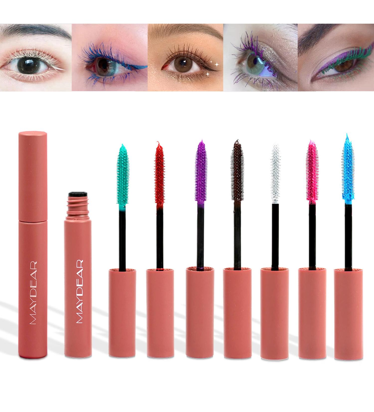 Maydear Waterproof Color Mascara Set - Longlasting, Smudge-Proof & Voluminous - Professional 7 Color Set - Buy Online on GoSupps.com