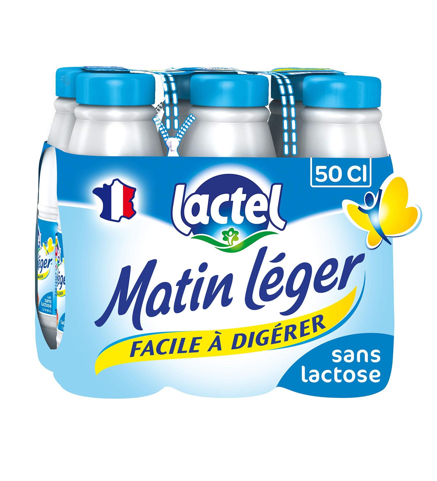Lactel Lait Facile Dig rer Matin L ger Set de 6 Bouteilles 50 cl 3 1 Kg - Buy Online on GoSupps.com