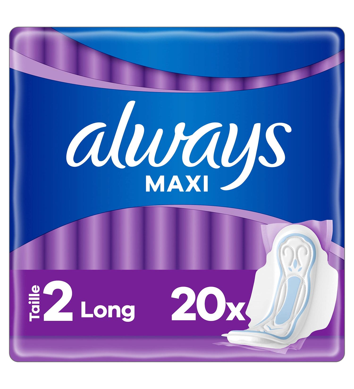 Always Maxi Women s Binding Size 2 - 20 Absorbent Napkins with Wings for Ultimate Protection | Soft Comfortable & Leak-Guard | Shop Now! - Buy Online on GoSupps.com