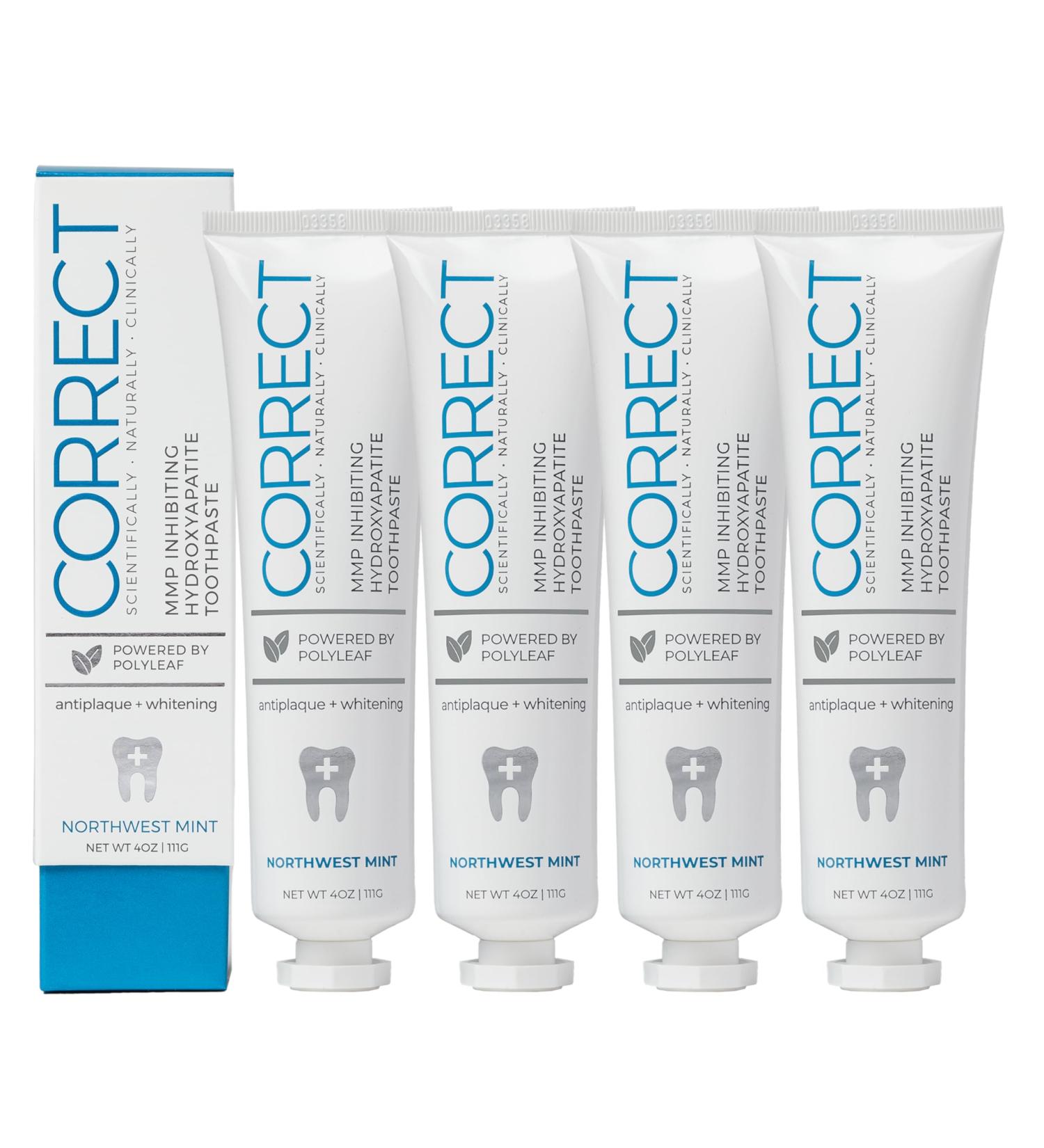 Fluoride-Free Nano-Hydroxyapatite Toothpaste Whitening Sensitive Teeth MMP Inhibiting Antiplaque Remineralizing Created by Doctors + Dentists for Gum Health SLS-Free Made in USA 4oz 4-Pack - Buy Online on GoSupps.com