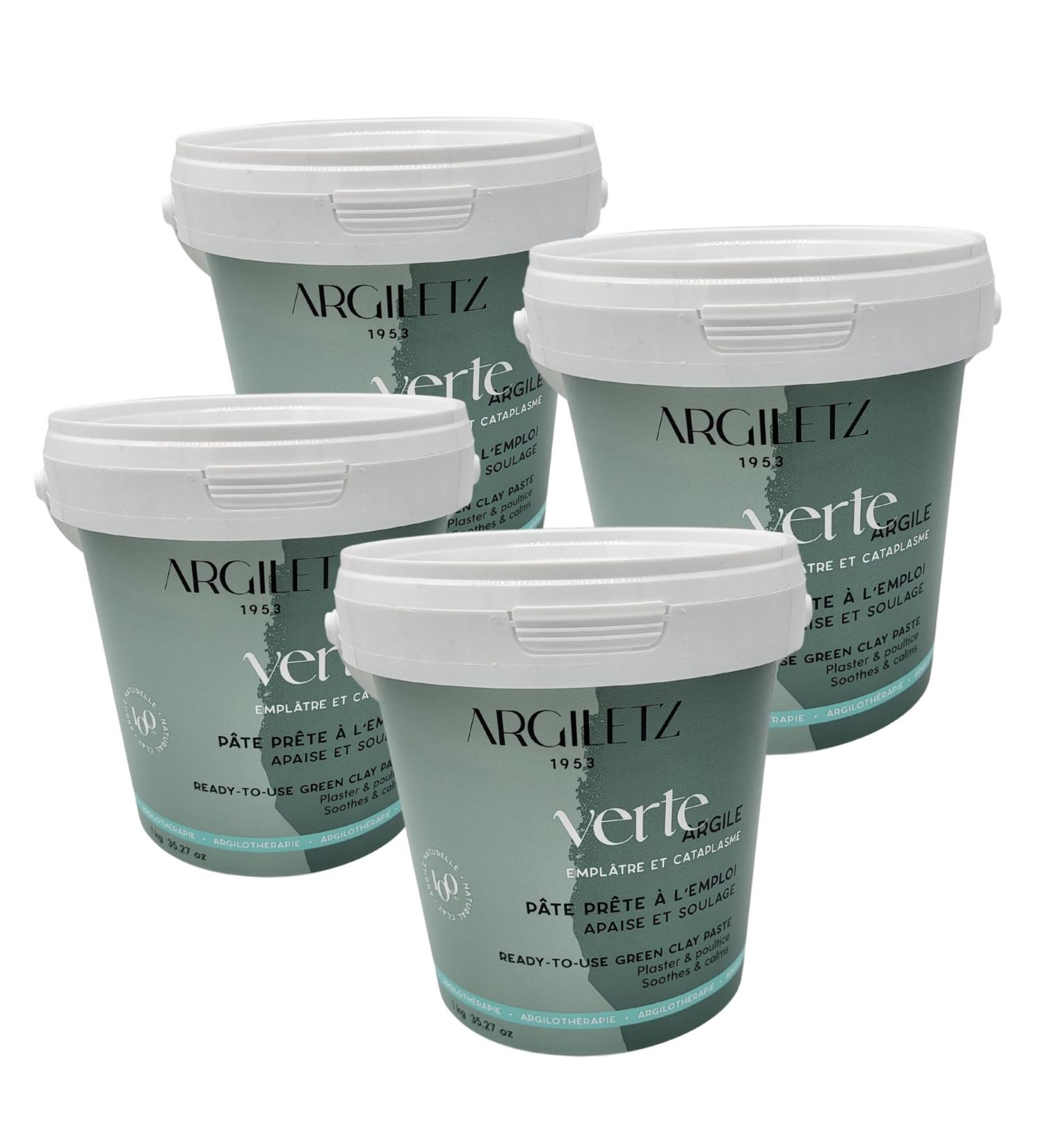  ARCILIA (ARCILIA) Argiletz Green Clay Pots 1kg Ready to Use (Pack of 4) - Buy Online on GoSupps.com
