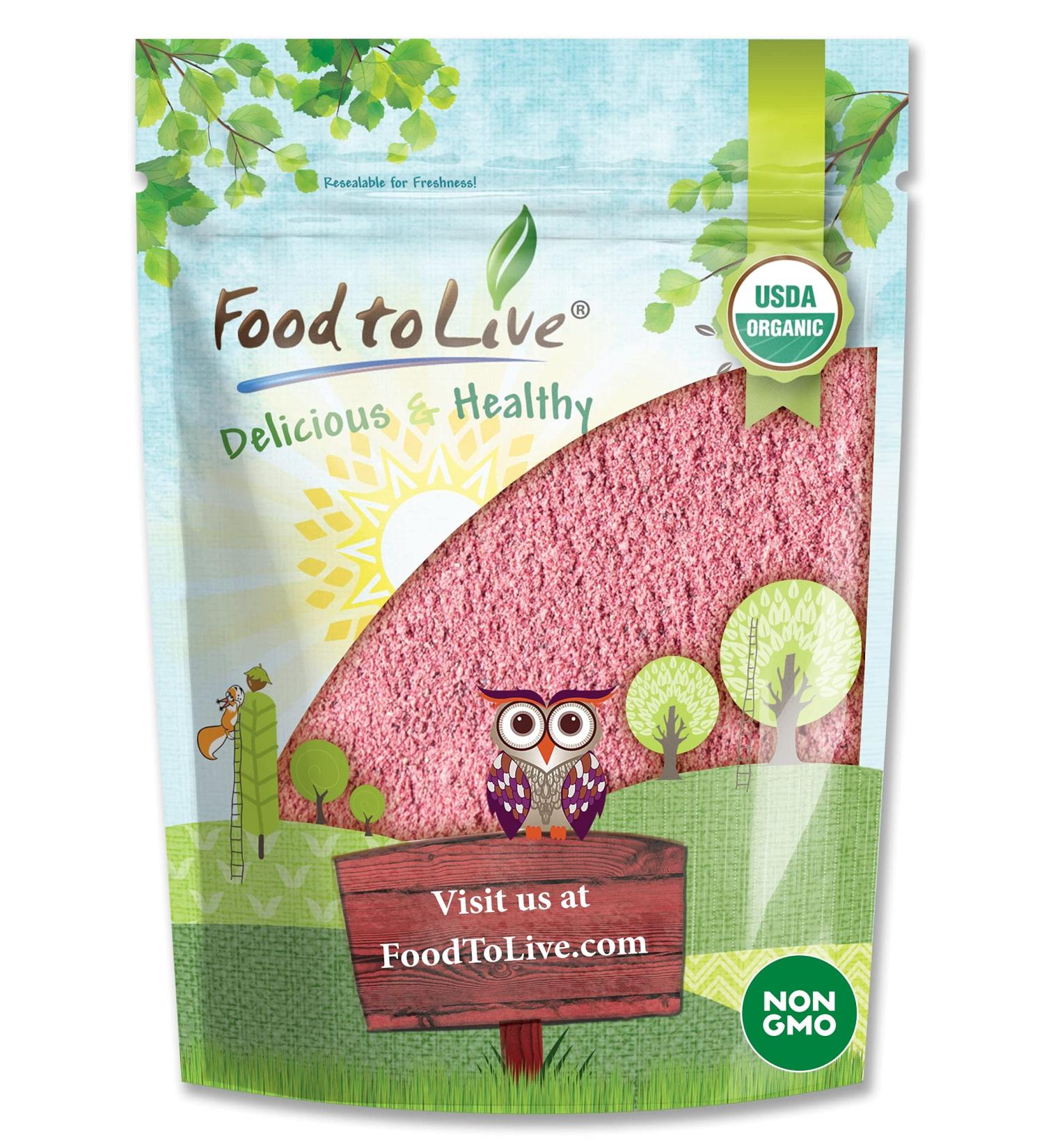 Organic Pomegranate Powder 1lb | Non-GMO, Unsulfured, Raw Dried Fruit - Vegan Bulk Blend for Juices, Smoothies, Yogurts | No Sulphites, Contains Maltodextrin | Great for Instant Breakfast Drinks - Buy Online on GoSupps.com