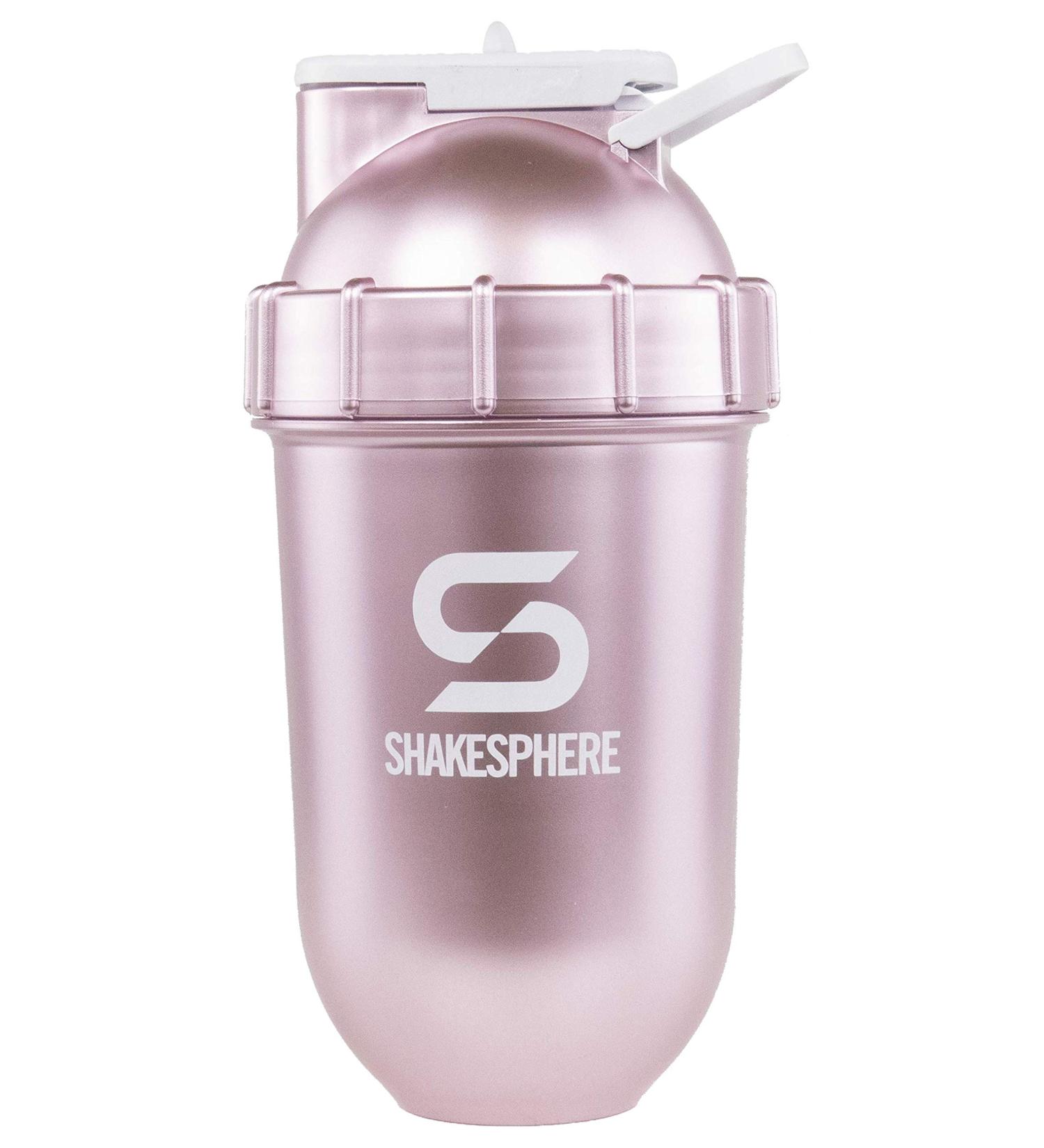 ShakeSphere Tumbler 24oz - Award Winning Protein Shaker Cup - Patented Capsule Shape Mixing - Easy to Clean - BPA Free - Rose Gold - Buy Online on GoSupps.com