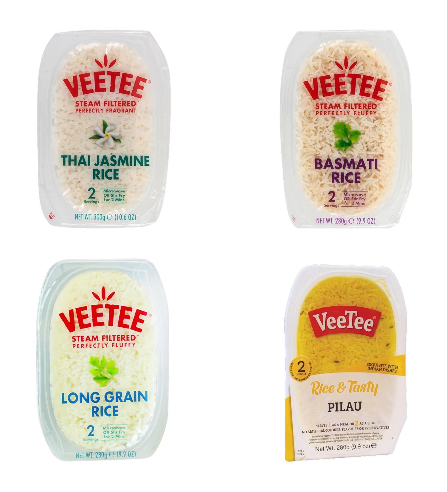 Veetee Rice Pick N Mix - Choose From 3+ Flavours | Long Grain Rice Basmati Rice Pilau Rice Thai Jasmine Rice | Rice Gift Set for Rice Lovers - Pack of 3 - Buy Online on GoSupps.com