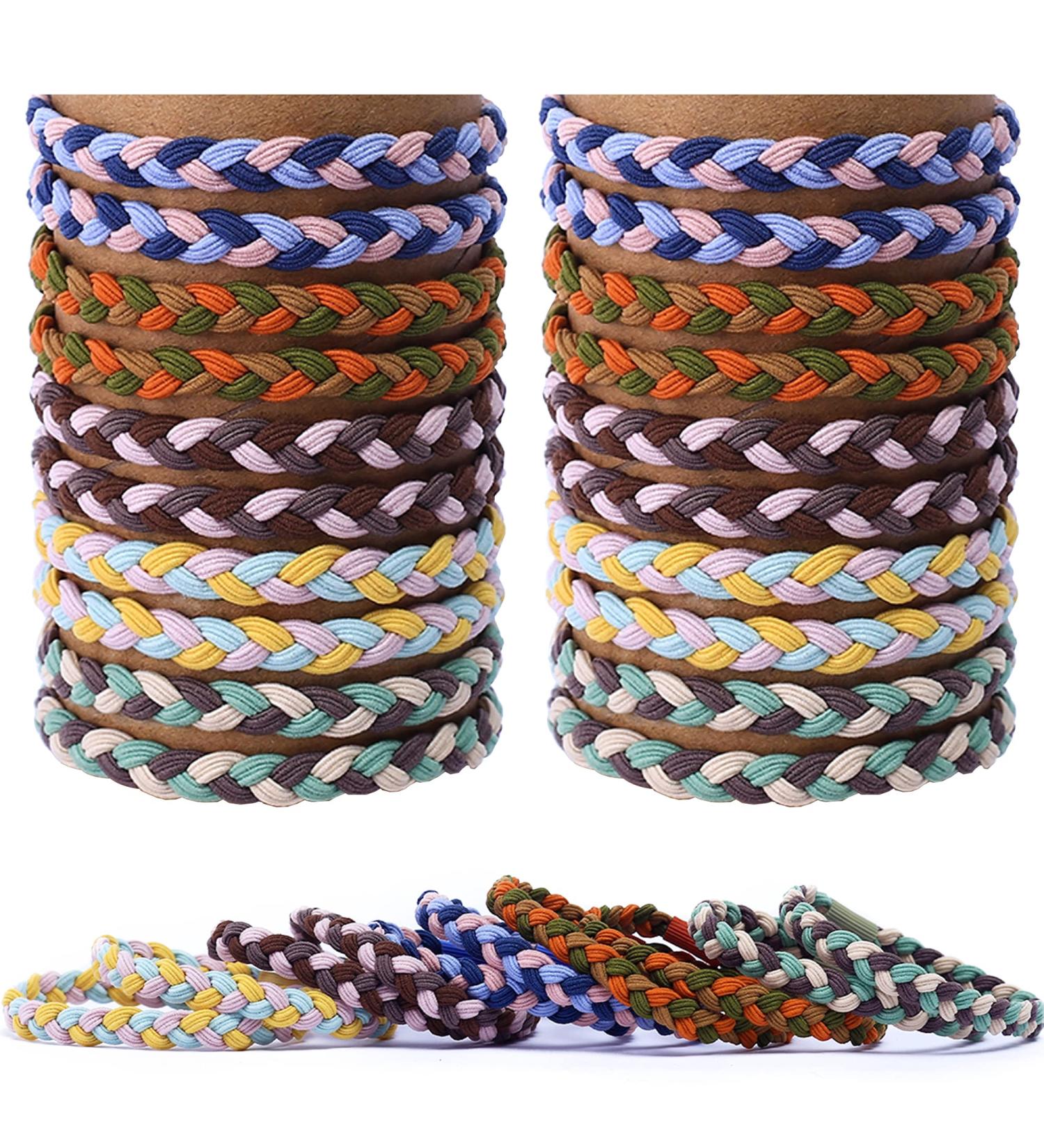 20 PCS Color Braided Boho Hair Ties Set for Women, Baby Girls, Kids - Forest Series - Buy Online on GoSupps.com