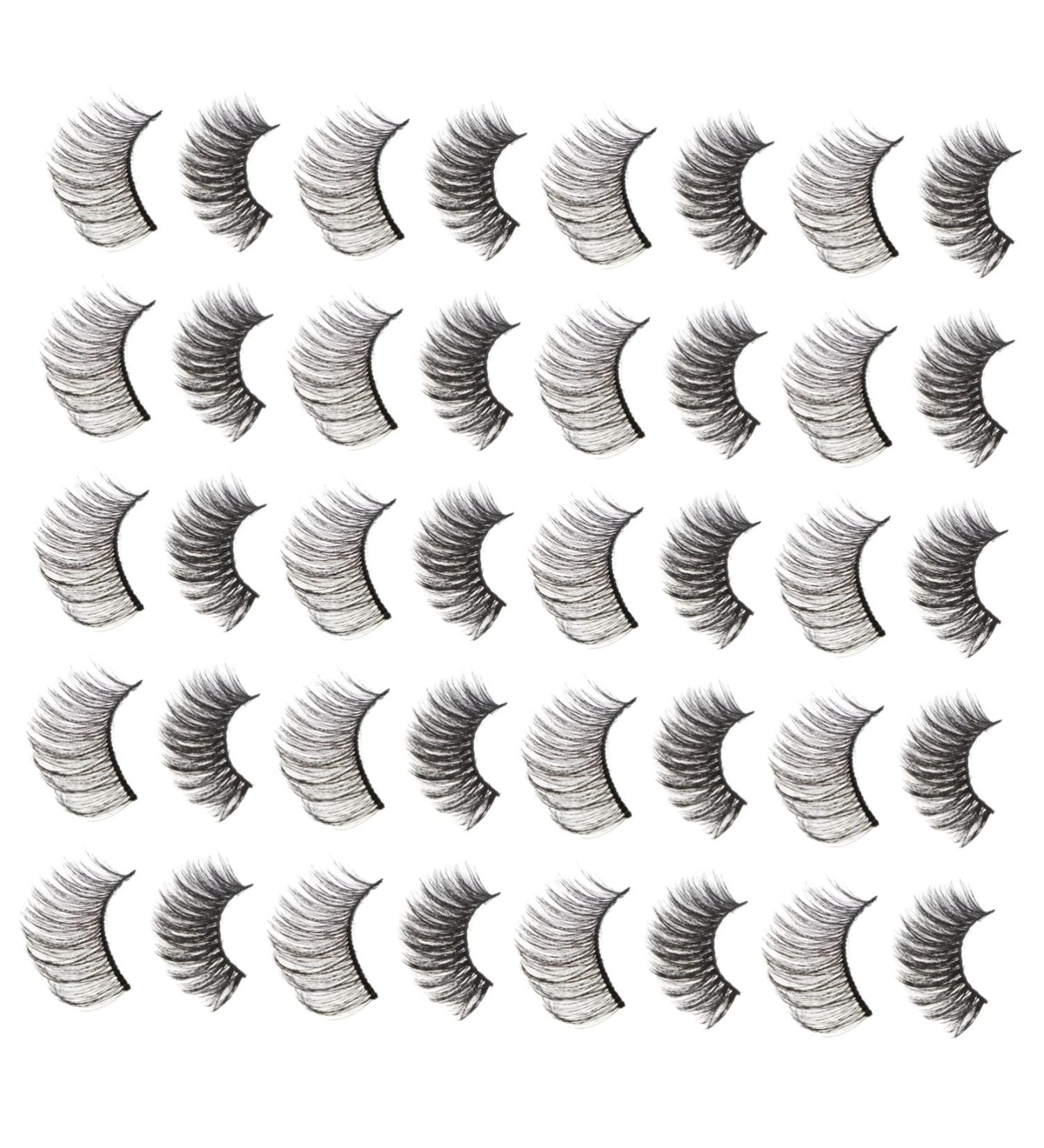 DRESSOOS 20 Pairs Artificial False Eyelashes Make up Kit Beauty Eyelashes Lash Kit Cosmetics False Eyelashes Fans Volume False Eyelash Natural False Eyelashes Makeup Tools 3d Lengthen - Buy Online on GoSupps.com