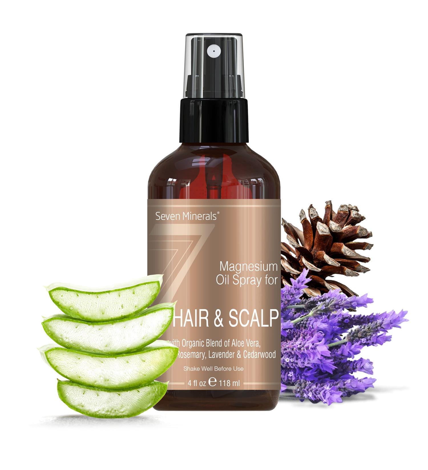 Seven Minerals Anti-Hair Loss Magnesium Spray (4 oz) for Men and Women - Buy Online on GoSupps.com