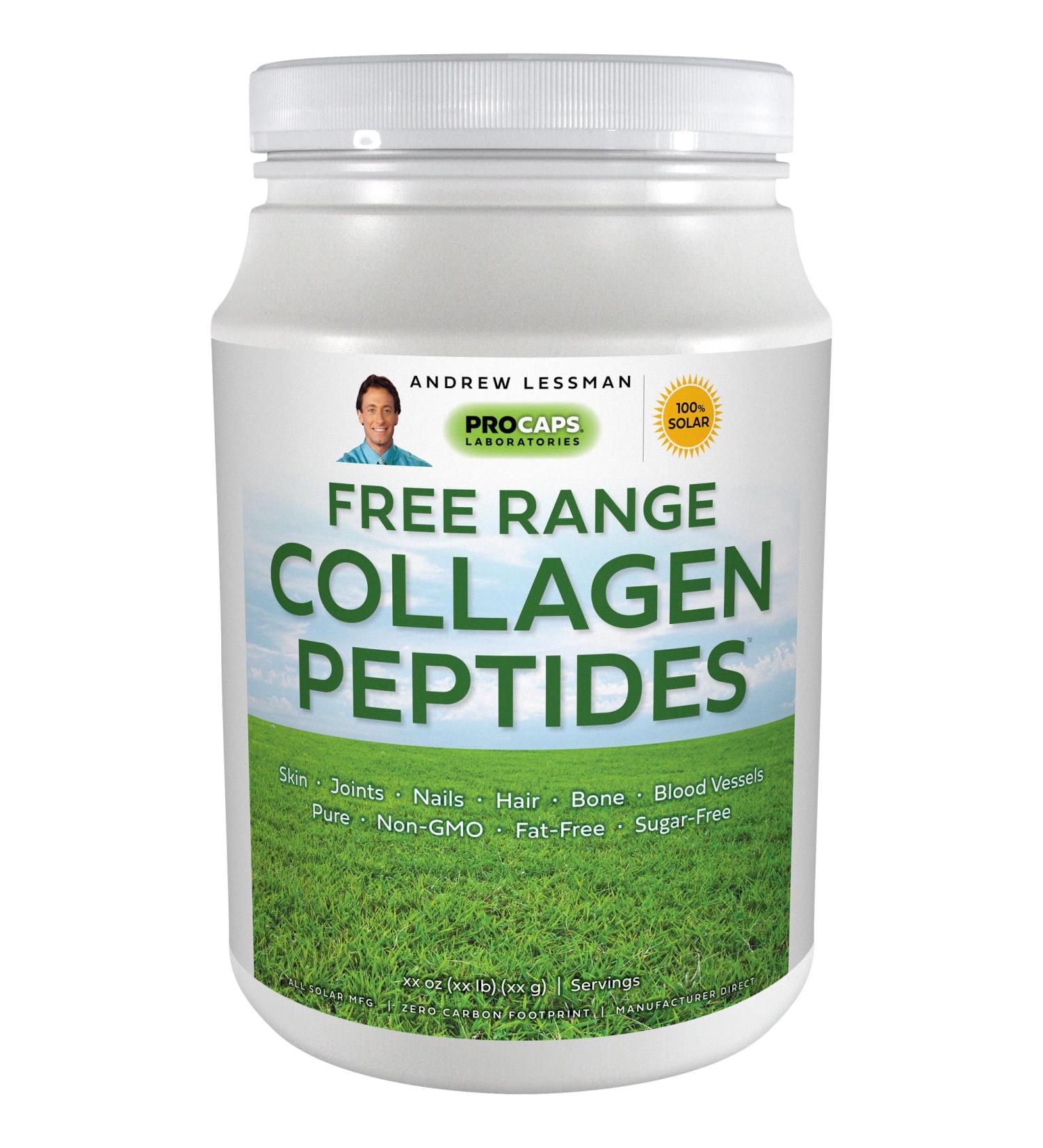 ANDREW LESSMAN Free Range Collagen Peptides Powder 30 Servings - Supports Smooth Soft Skin Comfortable Joints. Pure. Super Soluble. Unflavored. No Sugar. No Additives. - Buy Online on GoSupps.com