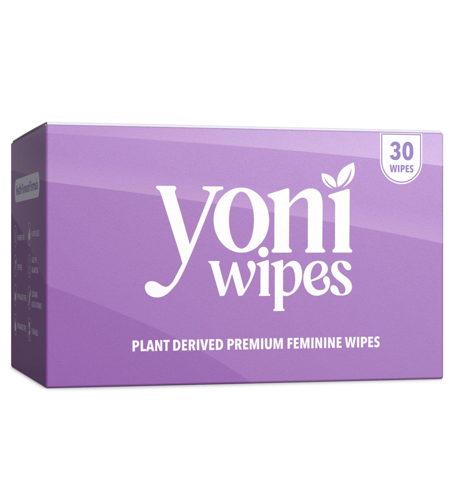 30 Count Biodegradable & Flushable Feminine Wipes - pH-Balanced Aloe Vera & Vitamin E - Perfect for Travel & On-the-Go - Buy Online on GoSupps.com