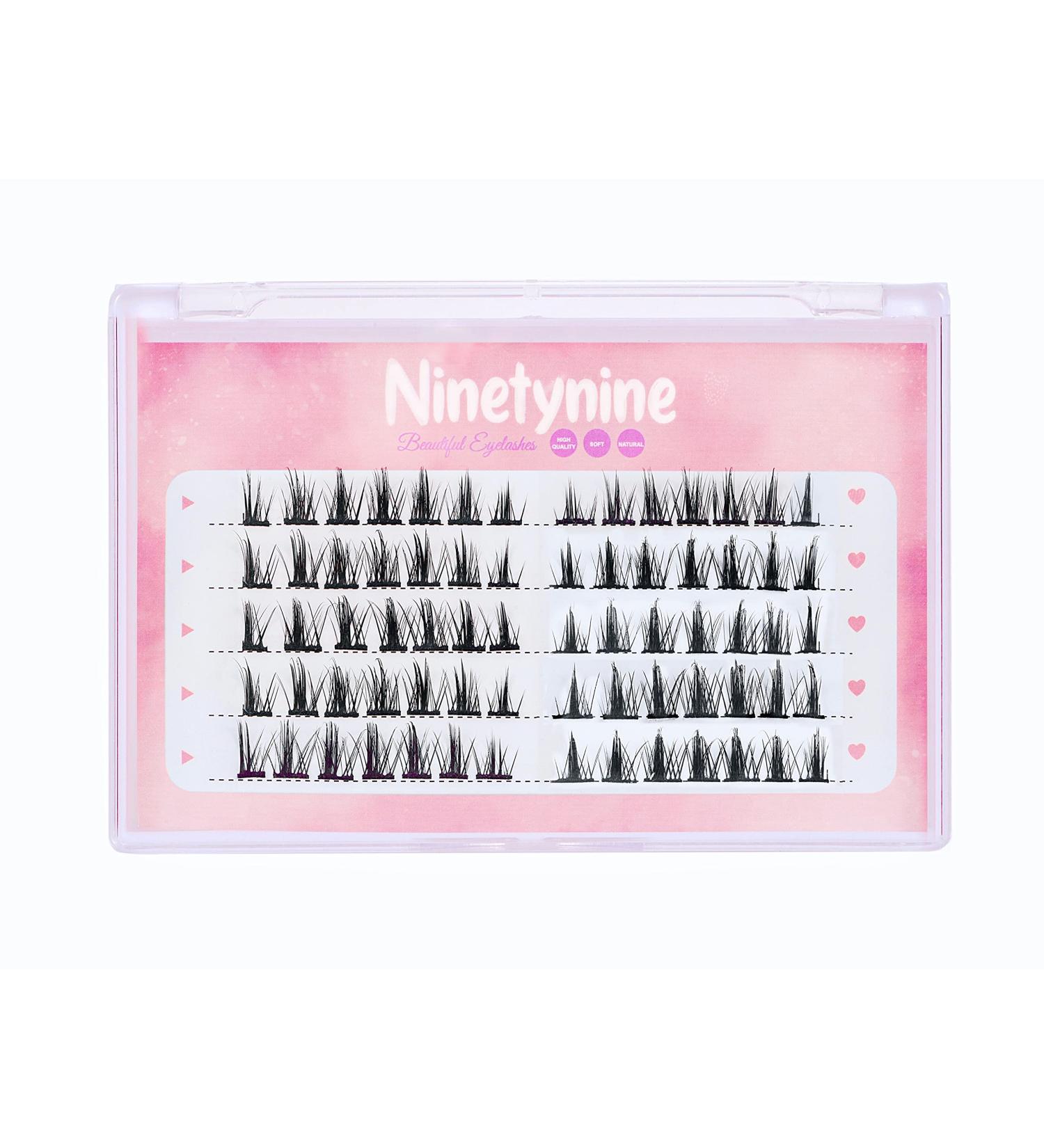 Ninetynine Little Devil Style 12mm C Curl Individual False Eyelash Extensions - 70pcs Soft Volume Clusters - Buy Online on GoSupps.com