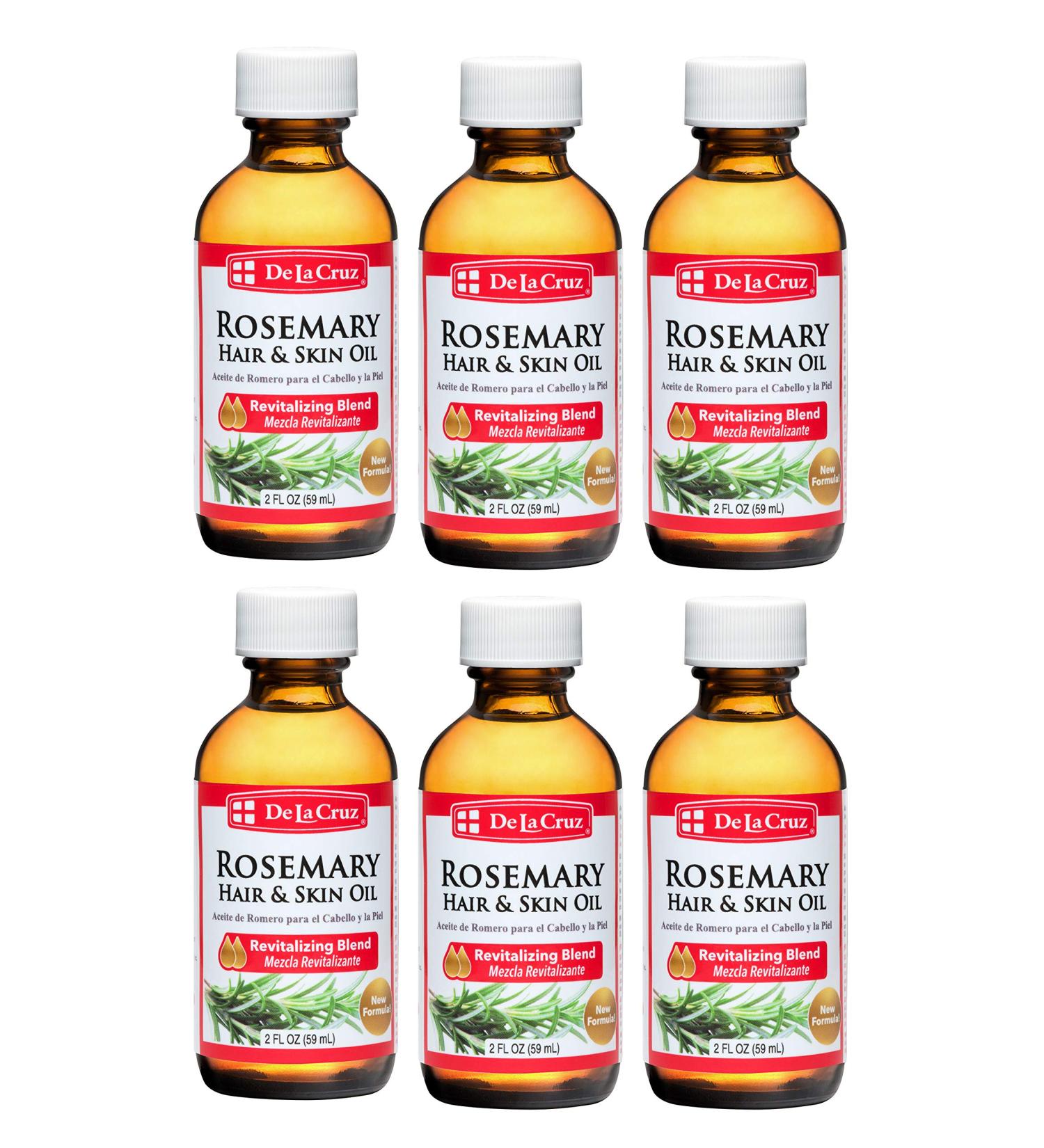 Rosemary Essential Oil Blend for Skin and Hair - Moisturizing Castor, Avocado, and Olive Oil - 2 FL OZ (6 Pack) - Buy Online on GoSupps.com