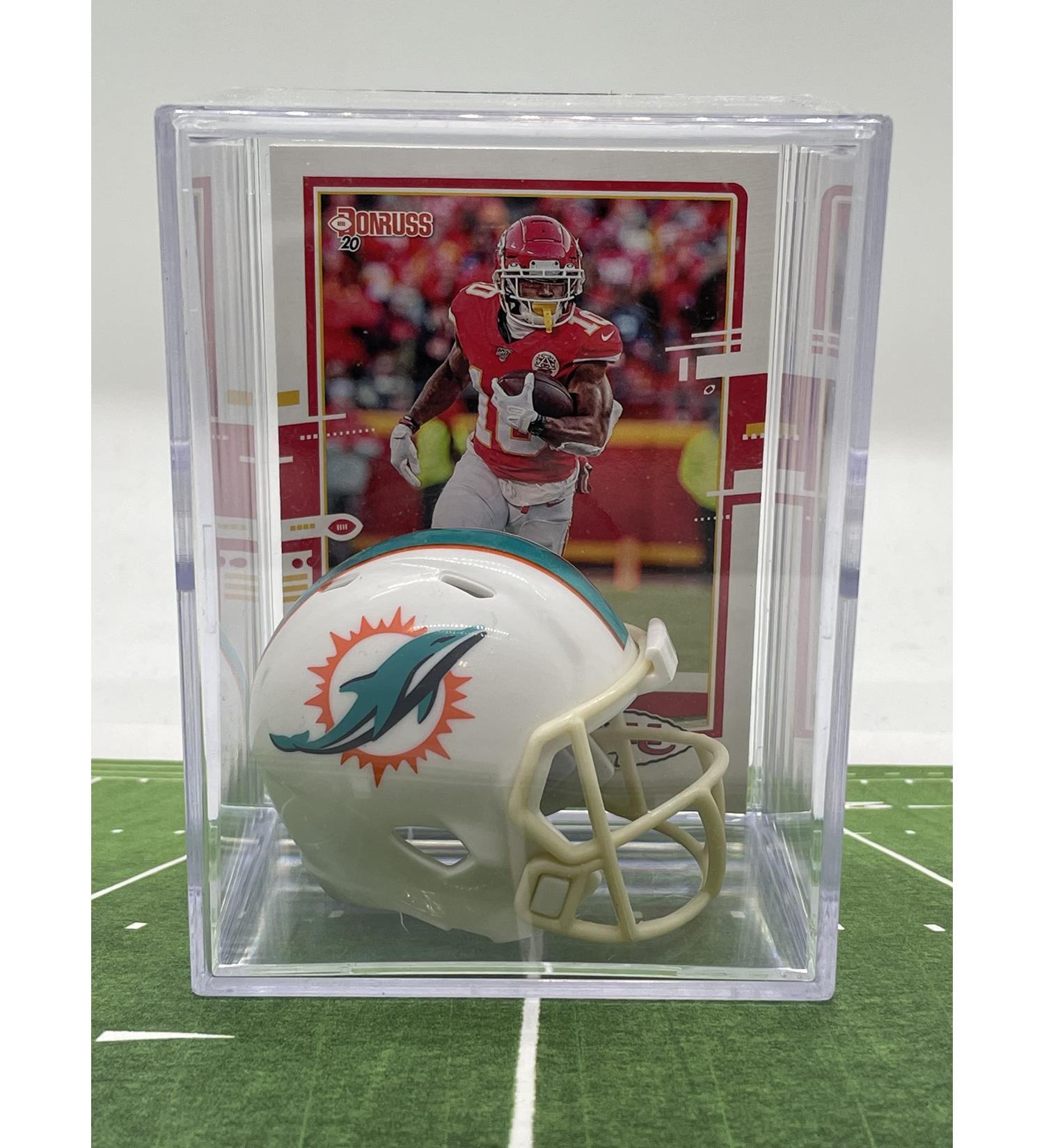 Miami Dolphins NFL Helmet Shadowbox w/Tyreek Hill card