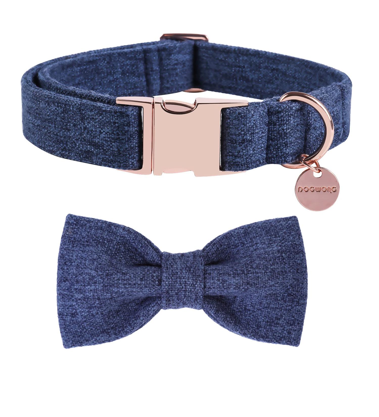 Dogwong Blue Dog Collar with Removable Fly | Comfortable Adjustable Pet Collar for Small & Medium Dogs | Perfect Gift for Girls & Young Dogs | Large Size Available (Pack of 1) - Buy Online on GoSupps.com