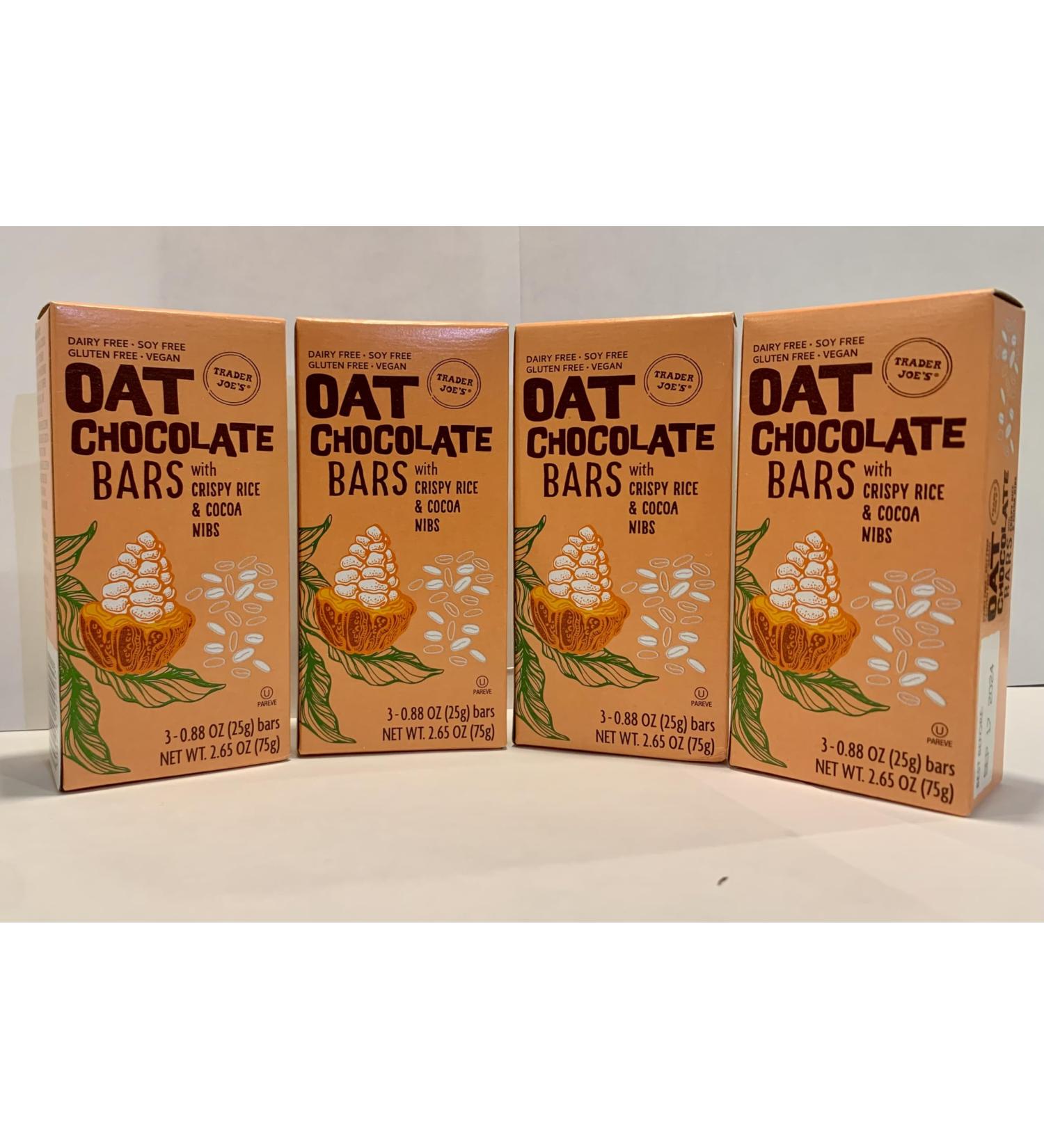 Generic Oat Chocolate Bars With Crispy Rice &Cocoa Nibs 2.65oz (Pack of 4)