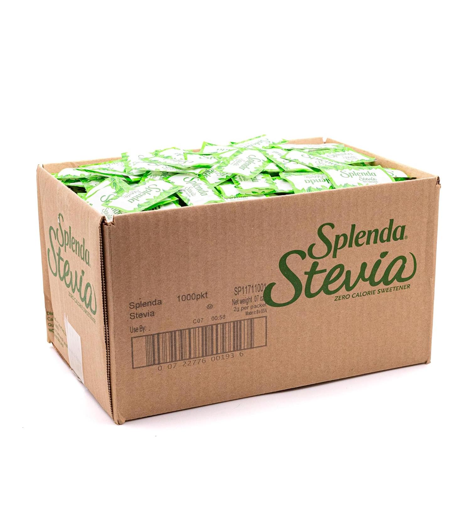 SPLENDA Naturals Stevia Zero Calorie Sweetener: No Calories  All Natural Sugar Substitute With No Bitter Aftertaste - Single Serve Granulated Packets (1000 Count) - Buy Online on GoSupps.com