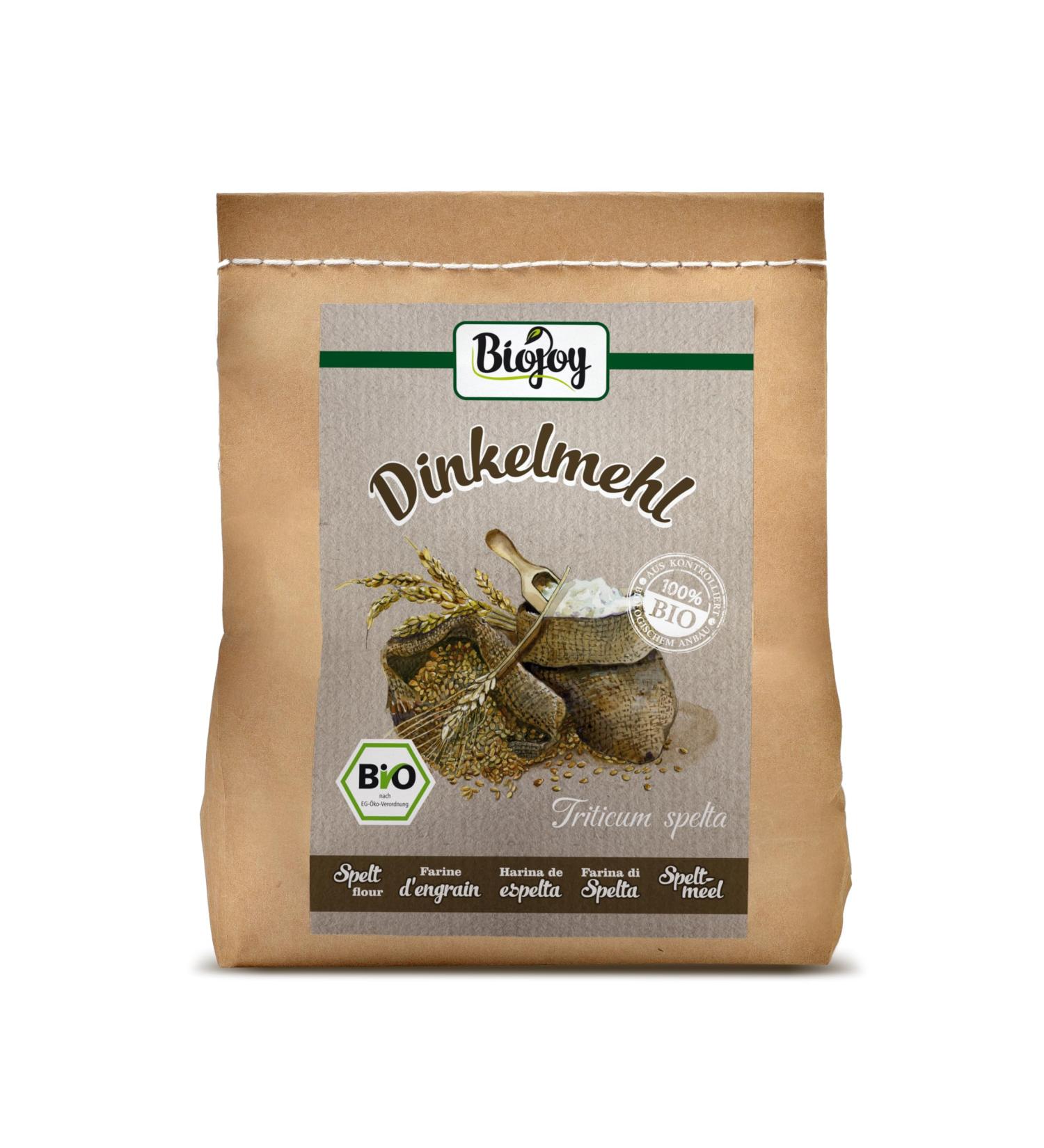 Biojoy Organic Spelt Flour (2 kg) natural and pure without additives - Buy Online on GoSupps.com