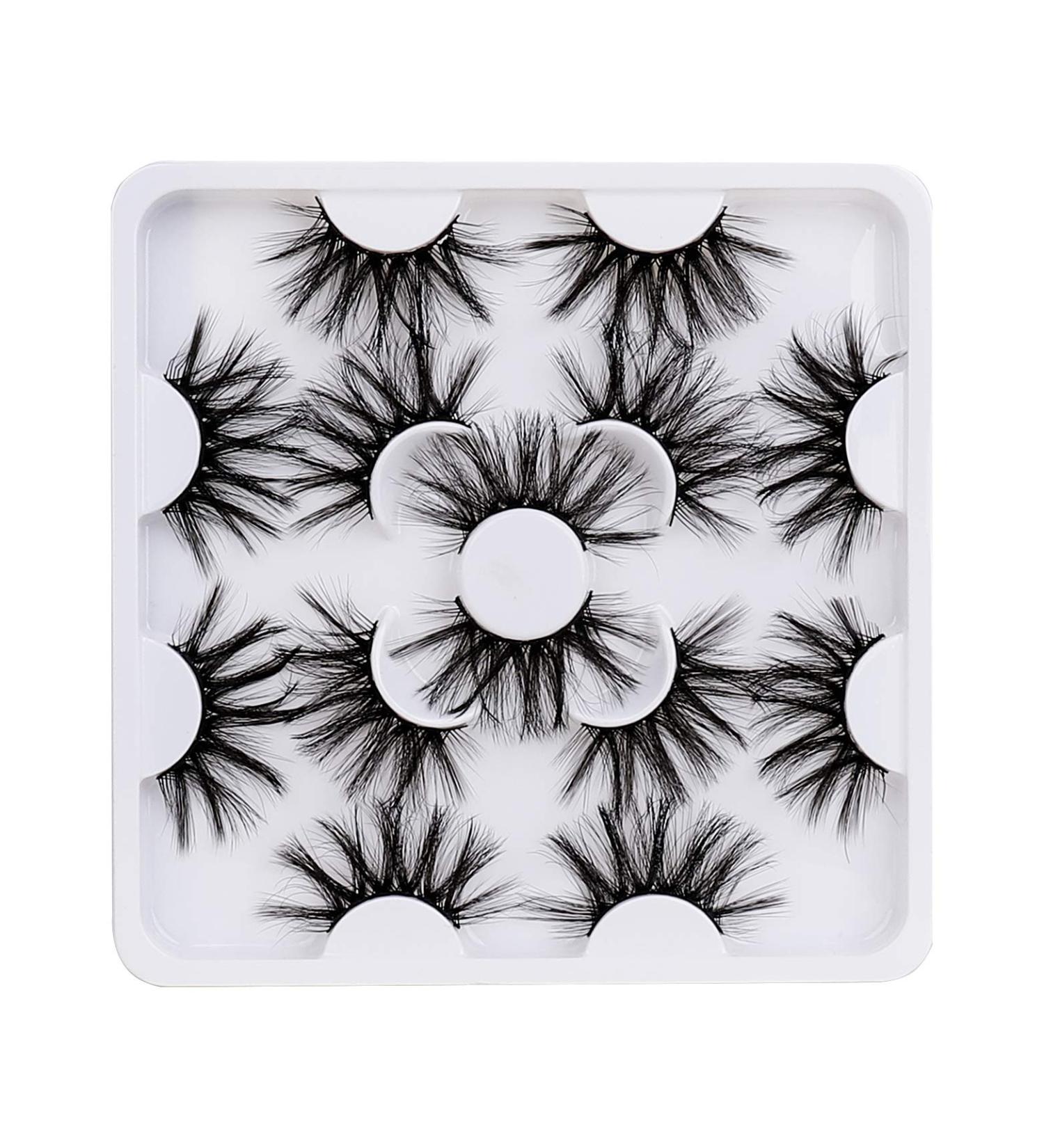 Shop 3D/8D Natural Thick Long Handmade Eyelashes - 7 Pairs Black Lashes for Makeup & Cosplay | International Shipping Available - Buy Online on GoSupps.com