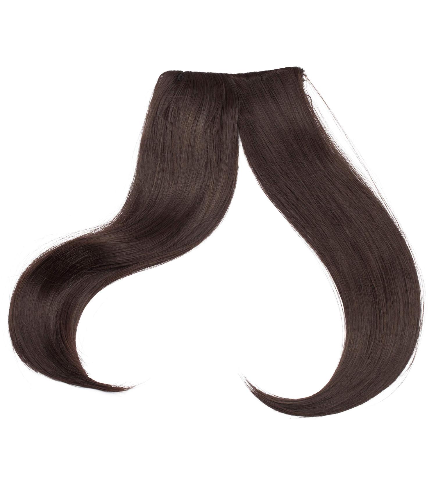 SEGO Pony Hairpiece - Dark Brown Fringe Bangs Extensions | Realistic Clip-in One Piece Hair Extensions for a Natural Look - Buy Online on GoSupps.com