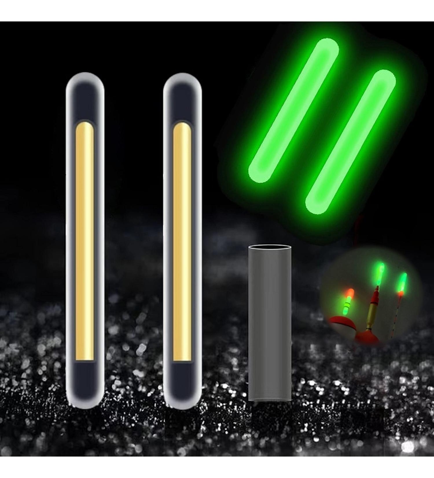 Fishing Glow Sticks 100 PCS - Upgraded Lucky Green Light for Floats, Bobbers, Rod Tips - Long-Lasting & More Visible - Buy Online on GoSupps.com