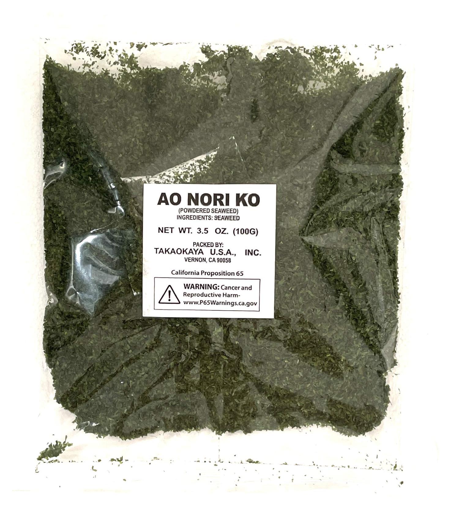 Takaokaya AoNori-Ko Seaweed Flakes - Japanese Seasoning for Okonomiyaki, Takoyaki, Rice, Sushi - 3.5 oz Family Pack - Buy Online on GoSupps.com