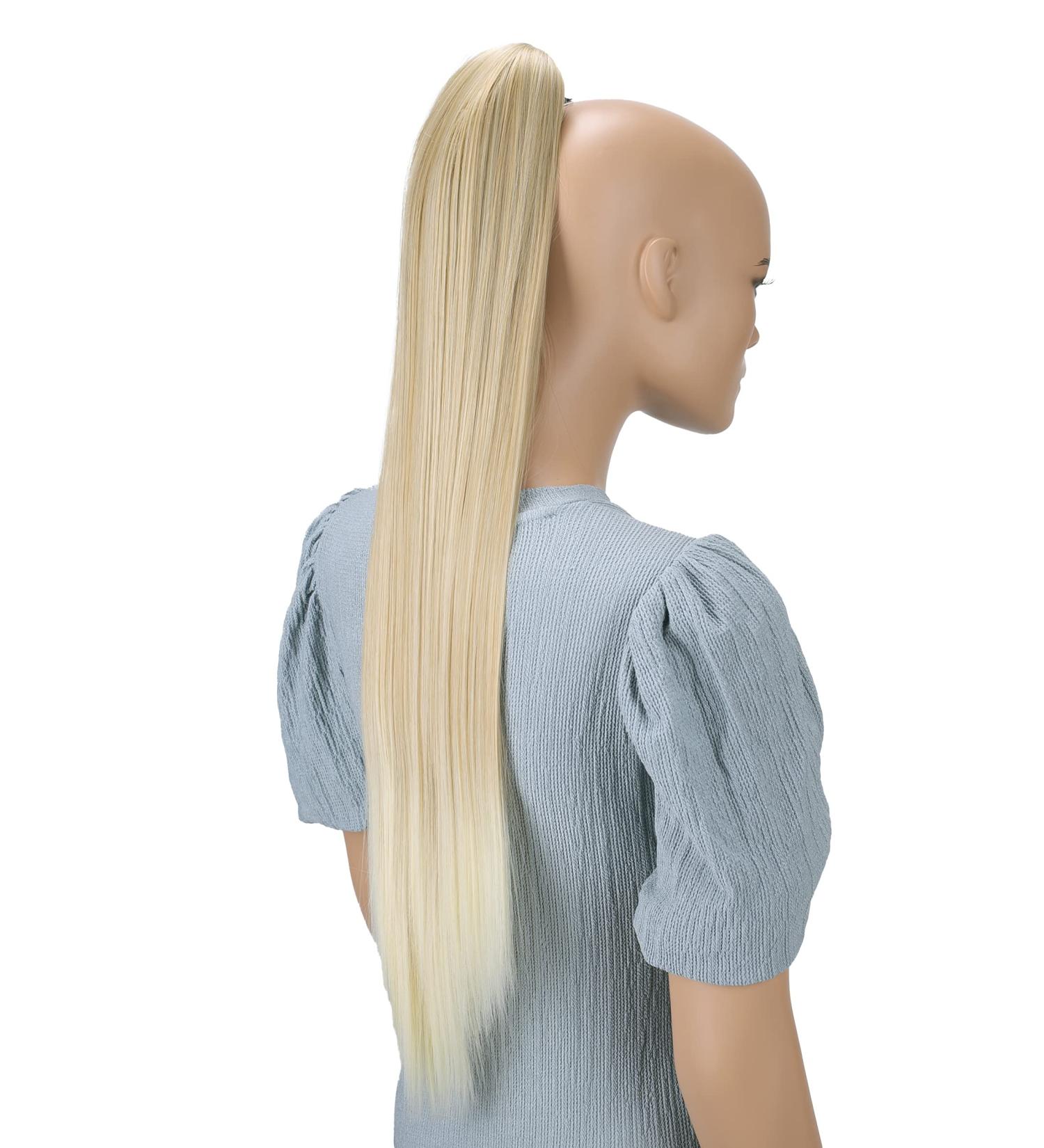 CAISHA 28 Extra Long Straight Ponytail Hairpiece | Blond Mix #27T613 | Heat-Resistant Synthetic Fibres | H77 - Buy Online on GoSupps.com