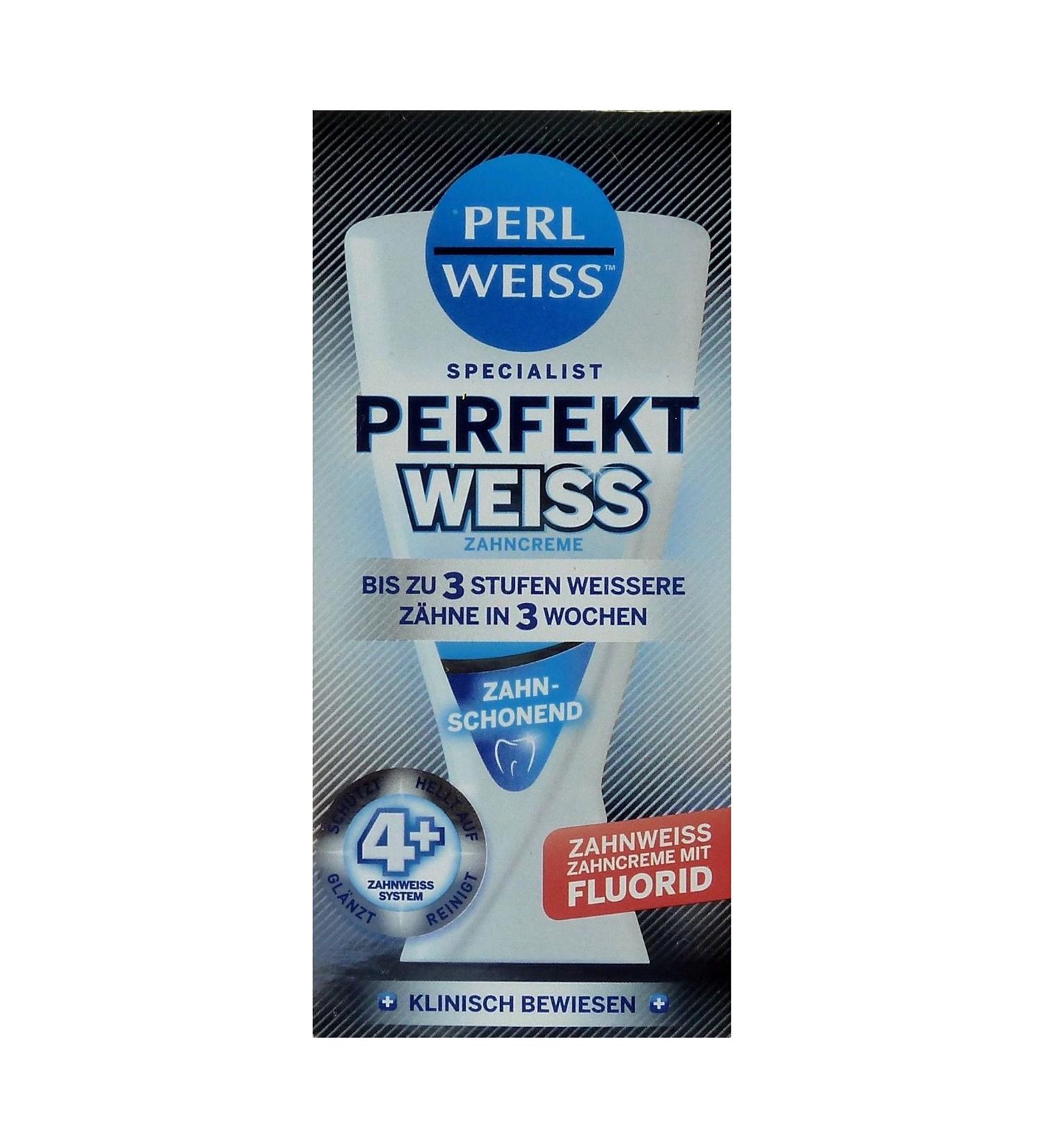 Perlweiss Perfect White 50ml visibly whiter teeth tooth-friendly with FLUORIDE