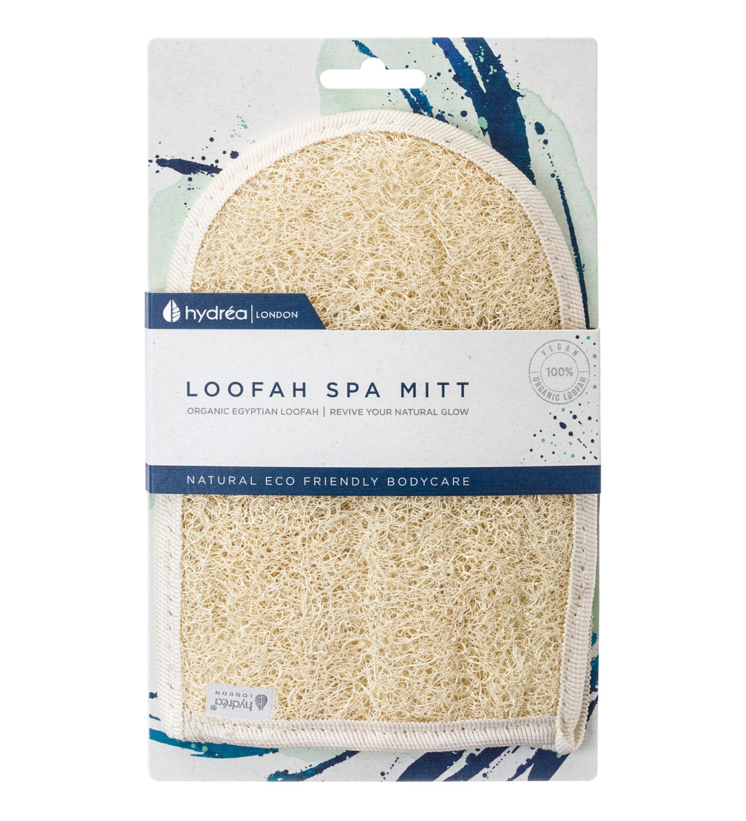 Hydrea London Exfoliating Glove - Organic Egyptian Shower Loofah & Face Mitt Set for Men & Women - Body Scrubber for Deep Exfoliation & Detox - Buy Online on GoSupps.com
