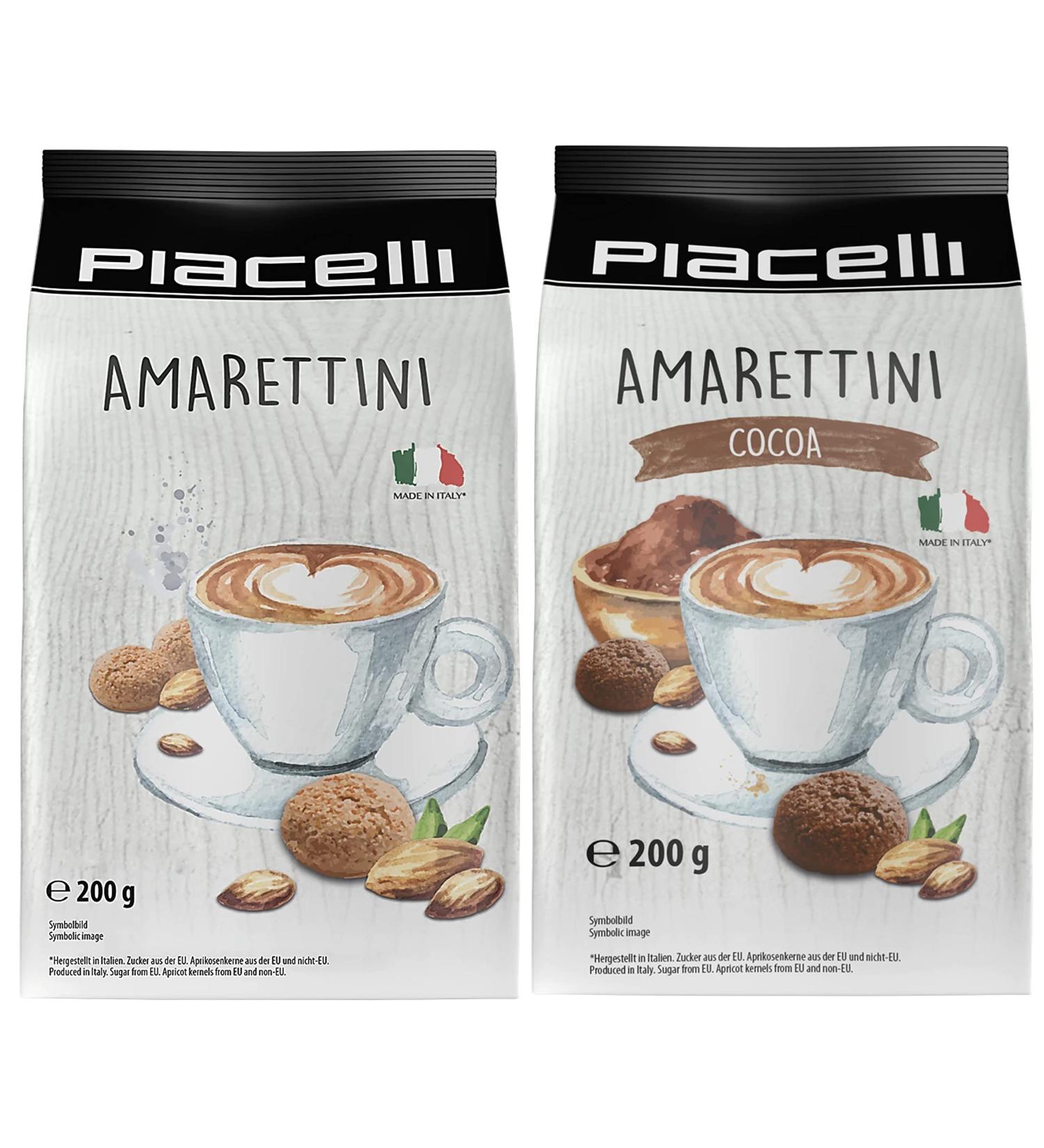 Amarettini Pack of 2 - Cocoa & Original flavoured (2 x 200g) - Buy Online on GoSupps.com