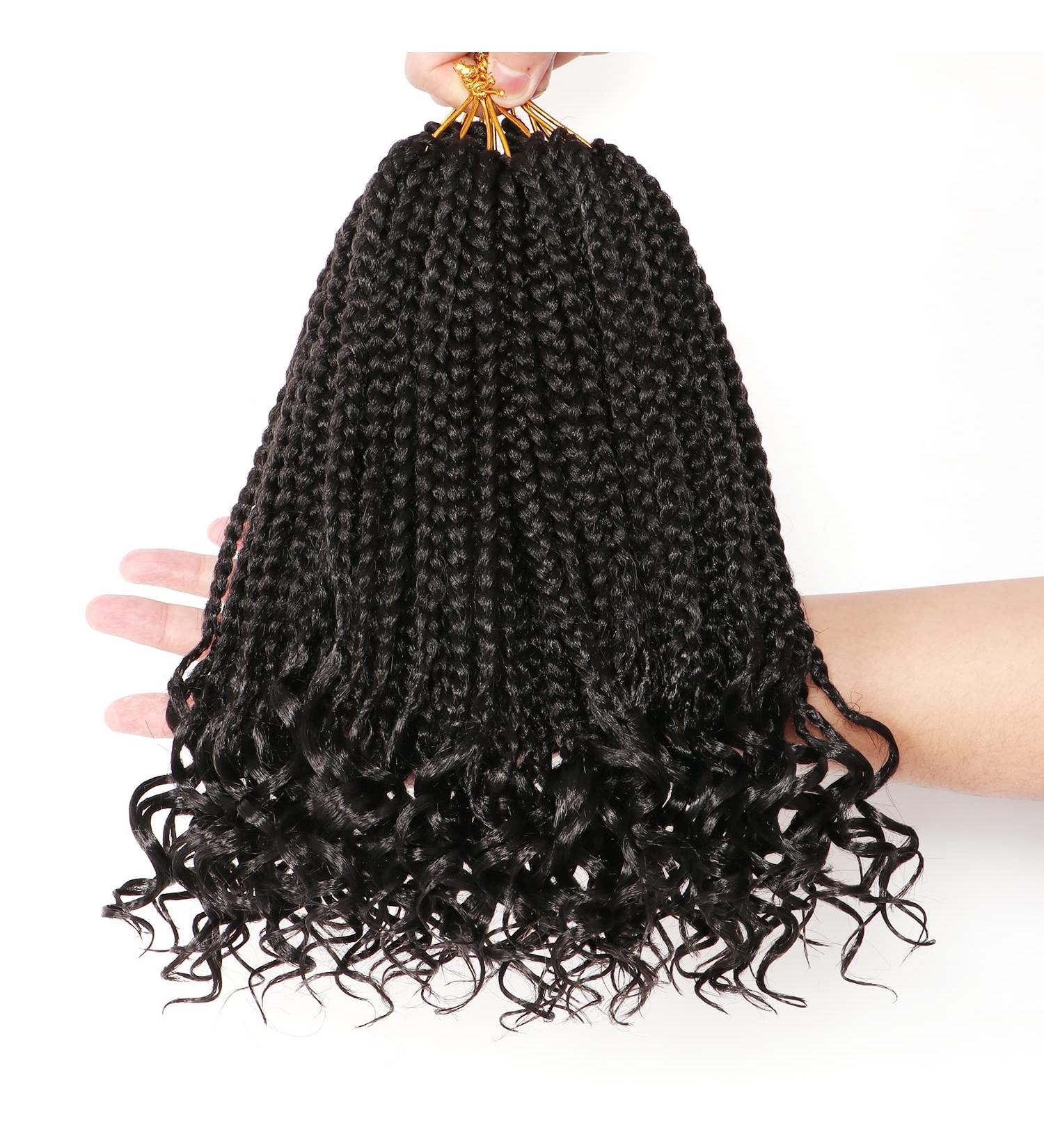 7 Packs 10 Prelooped Crochet Box Braids with Curly Ends for Black Women - 1B# Hair - Buy Online on GoSupps.com