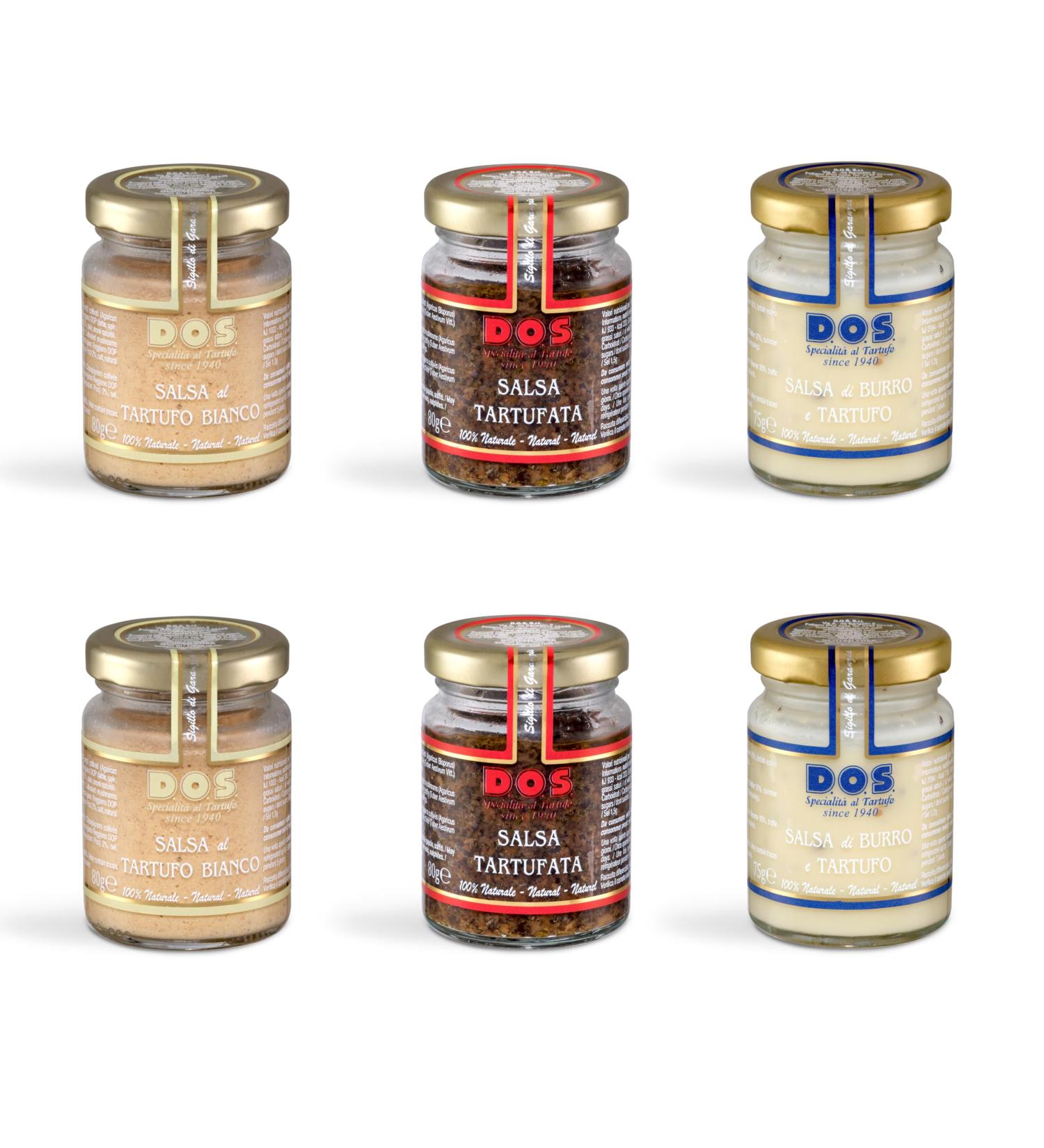Mix of truffle sauces 6 x 80g - also ideal gift idea Professional box made in Italy - Buy Online on GoSupps.com