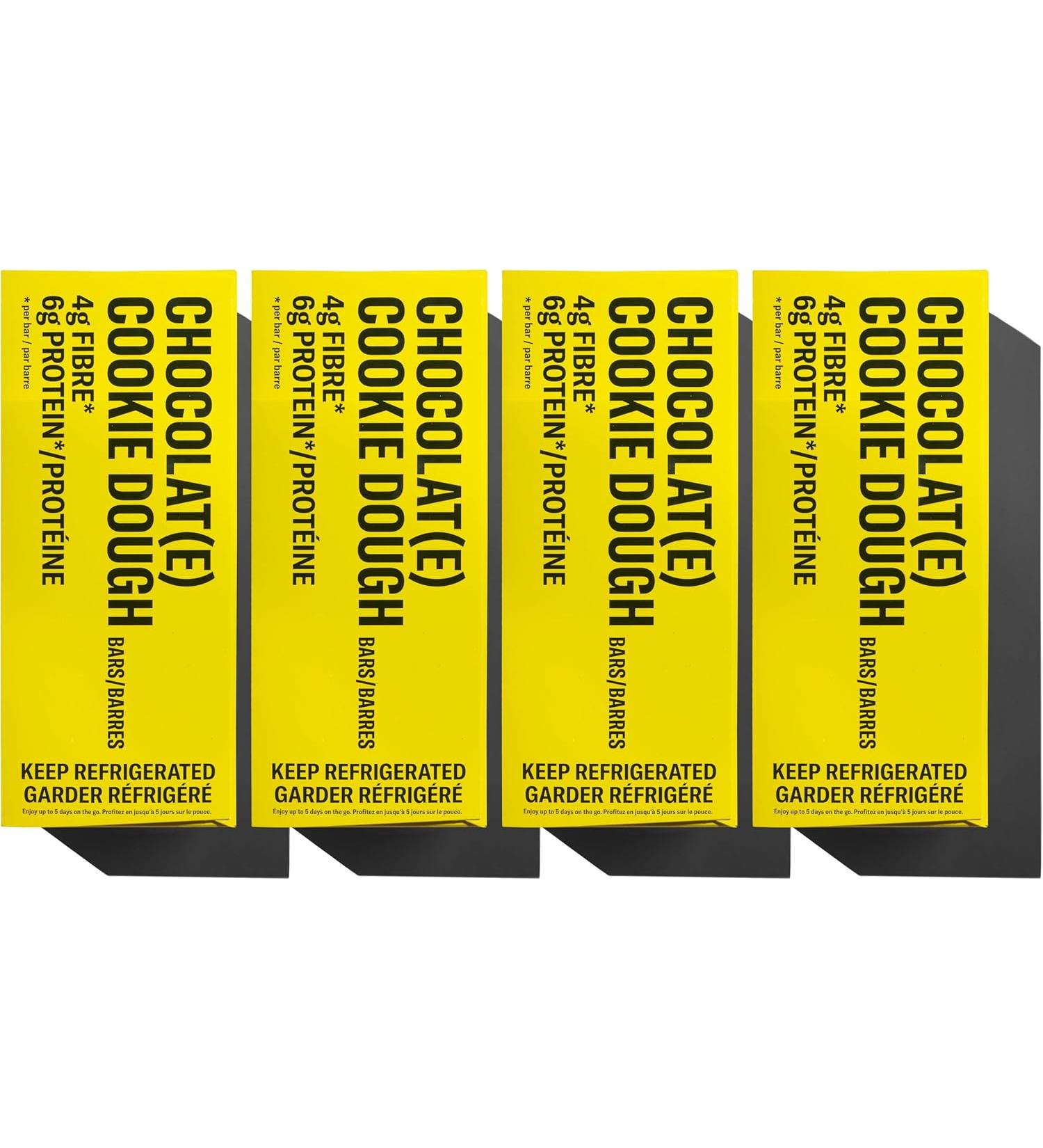 Mid-Day Squares Cookie Dough Bars 33g each 4 Packs (48 Squares) | Made with Real Chocolate 6g Plant Protein 4g Fiber Gluten Free Certified Vegan Cookie Dough 12 Count (Pack of 4) - Buy Online on GoSupps.com