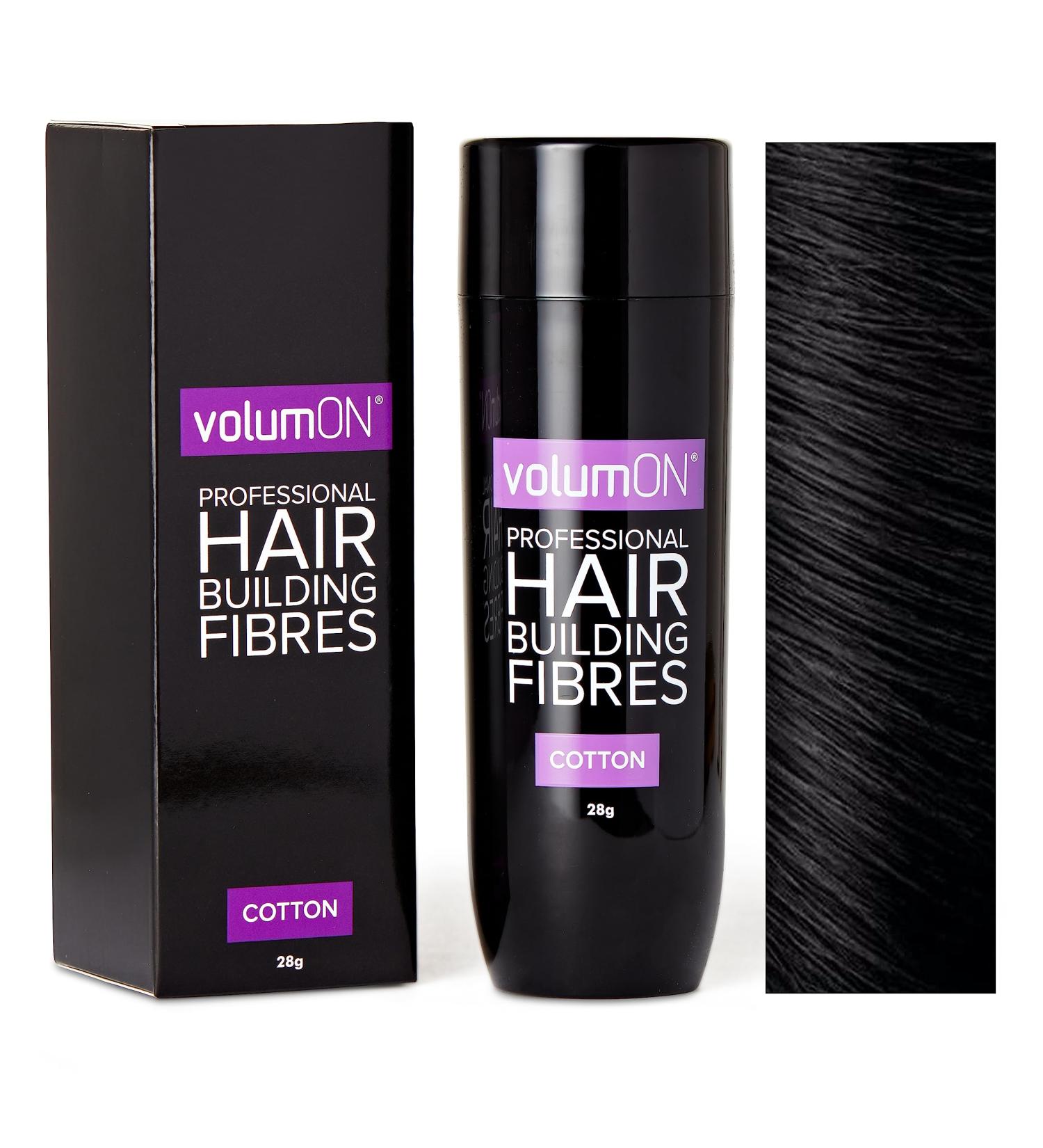 Professional Hair Building Fibres - Black Cotton Hair Loss Concealer | 28g | 30 Uses - Shop Now for Instant Confidence - Buy Online on GoSupps.com