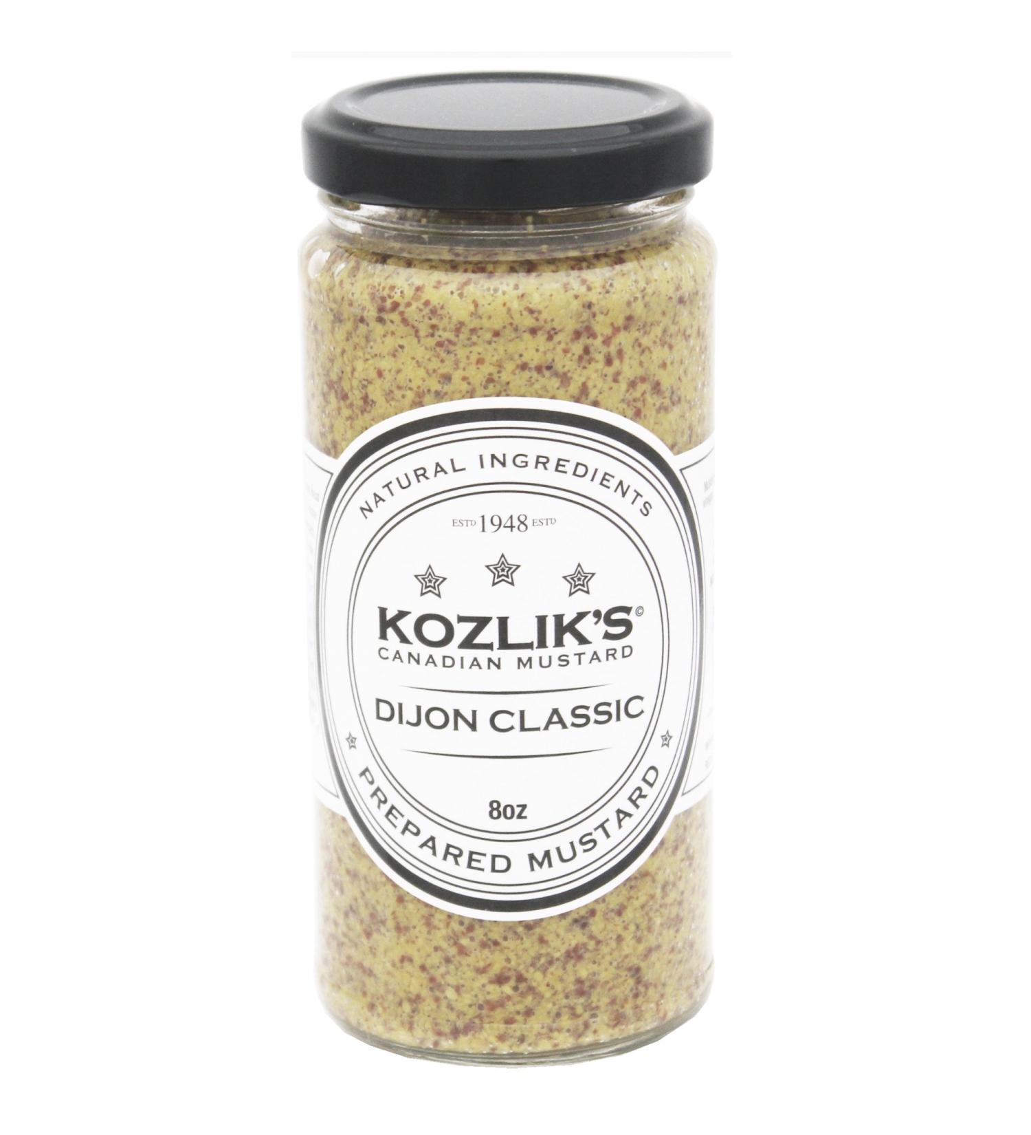 Kozliks Dijon Classique Mustard 8.5oz - Gluten Free, Non-GMO, Hot Brown Yellow - 1 Pack - Buy Online on GoSupps.com