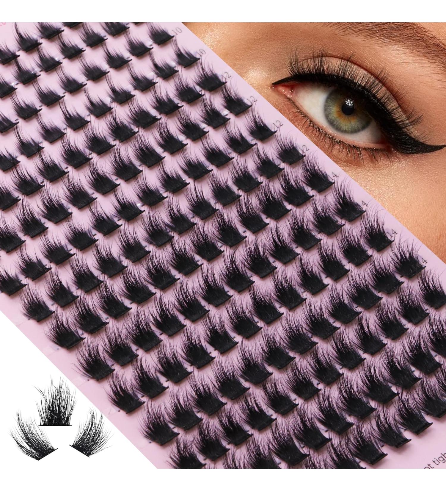 180PCS Wispy 3D Cluster Lashes | Fluffy Volume Eyelash Extensions | Faux Mink Individual False Eyelashes (8-16mm Mixed - Buy Online on GoSupps.com
