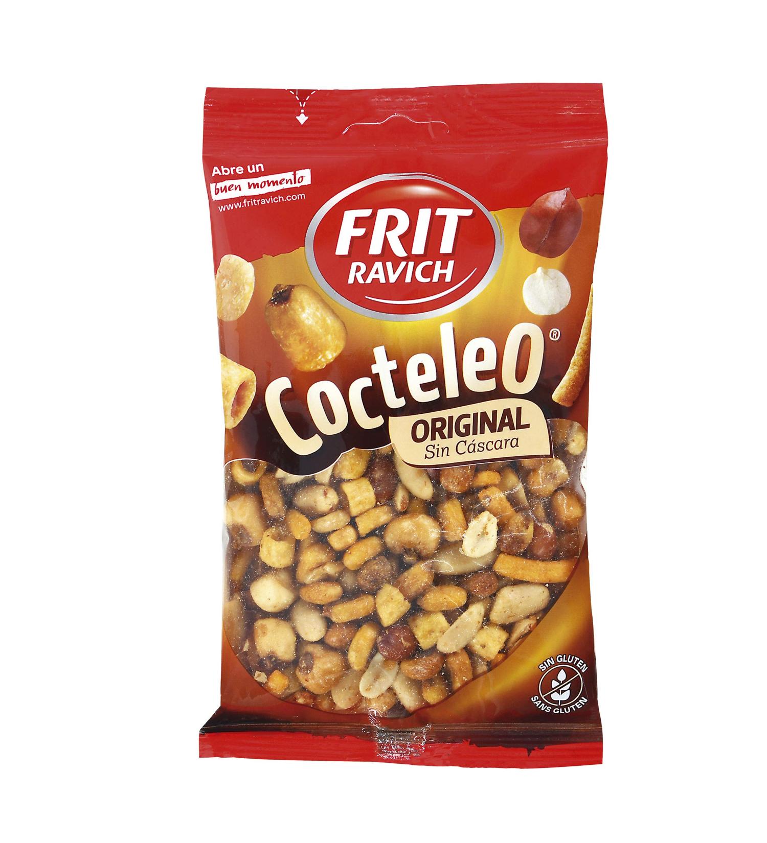 Frit Ravich Cocteleo Sin Cascara 130 gr.Corn mix and spiced snack products peanuts beans chickpeas and giant corn with barbecue taste
