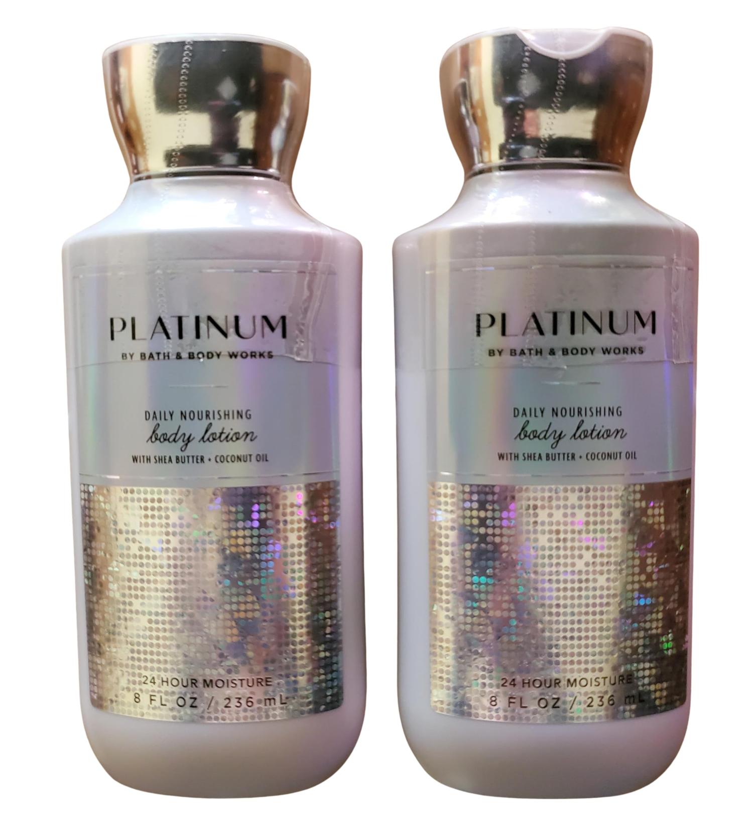 Bath & Body Works Platinum Body Lotion 8 Ounces Each Pack of 2 - Buy Online on GoSupps.com