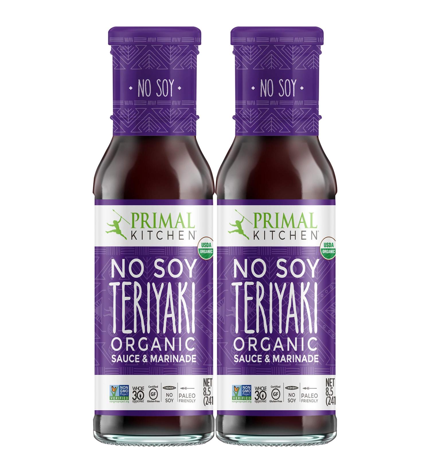 Primal Kitchen No-Soy Teriyaki Sauce & Marinade - Whole30, Paleo, Keto Certified - 8.5 oz (Pack of 2) - Buy Online on GoSupps.com