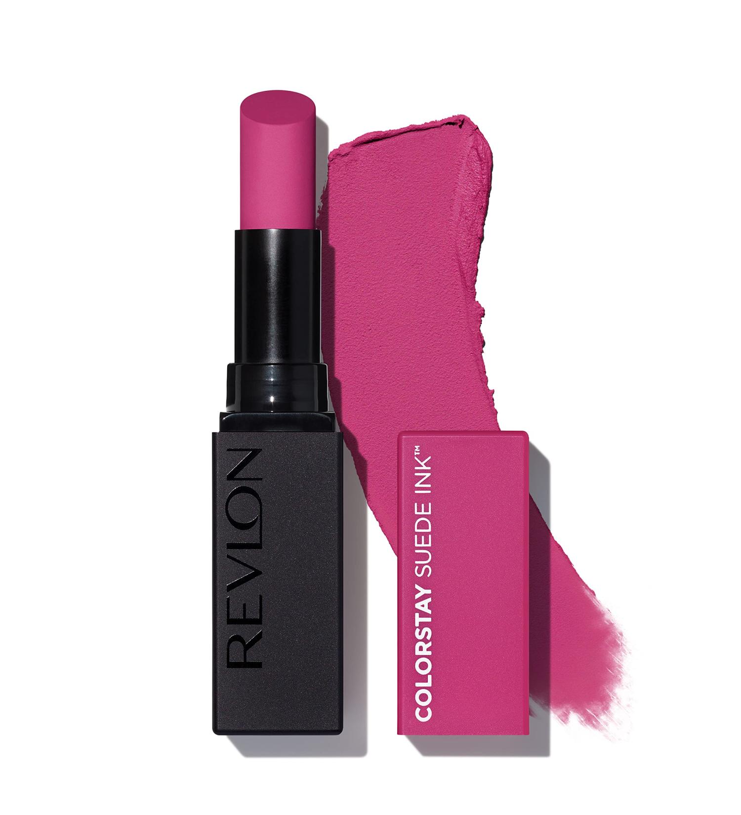 REVLON ColorStay Suede Ink Lipstick 010 Tunnel Vision - Waterproof, Smudgeproof Matte Lip Color with Vitamin E & Built-in Primer - Buy Online on GoSupps.com