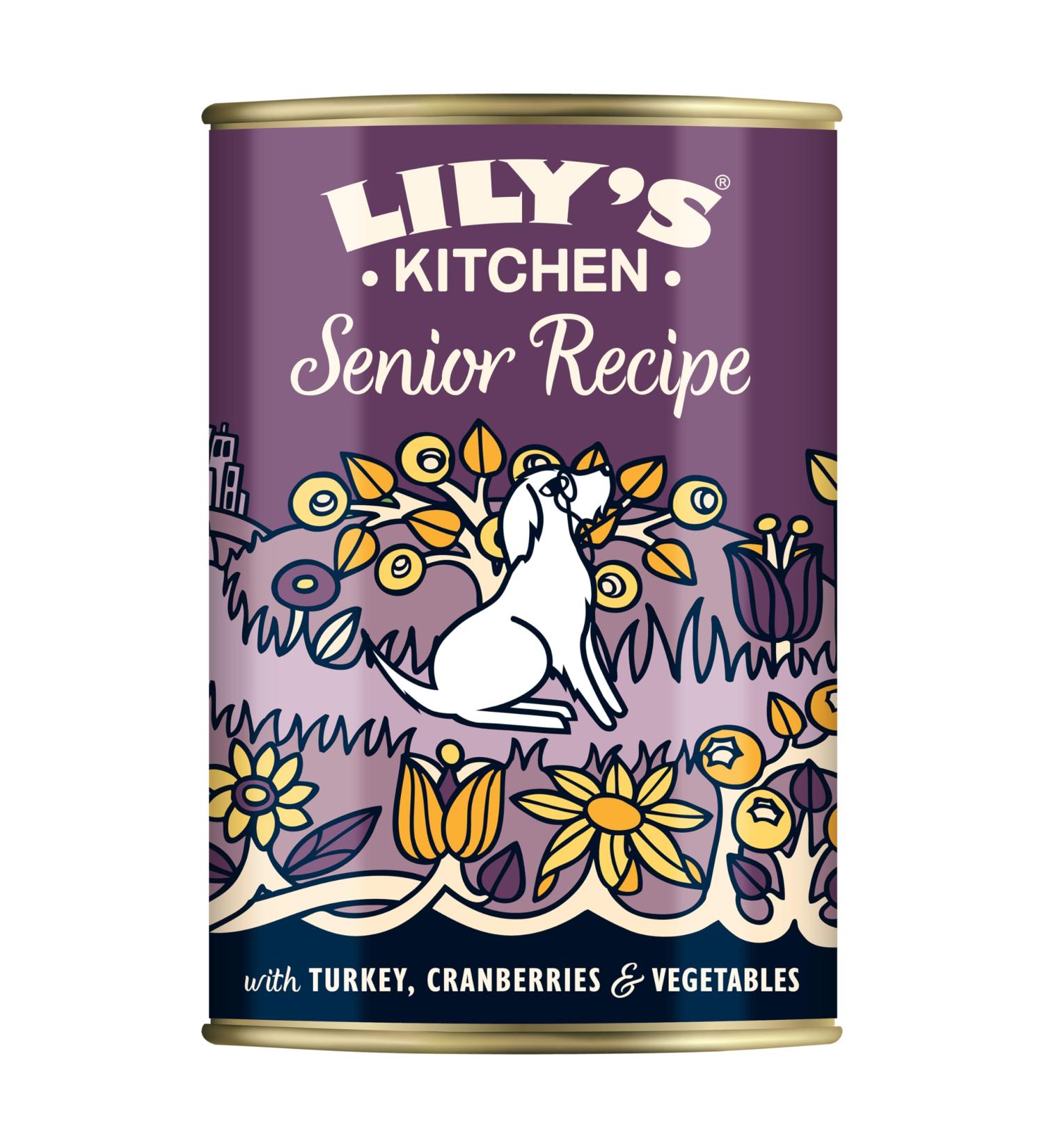 Lily's Kitchen Natural Senior Dog Food Wet Tins - Senior Recipe with Turkey - Complete Meal Recipes (6 Tins x 400g) Turkey 400 g (Pack of 6) - Buy Online on GoSupps.com