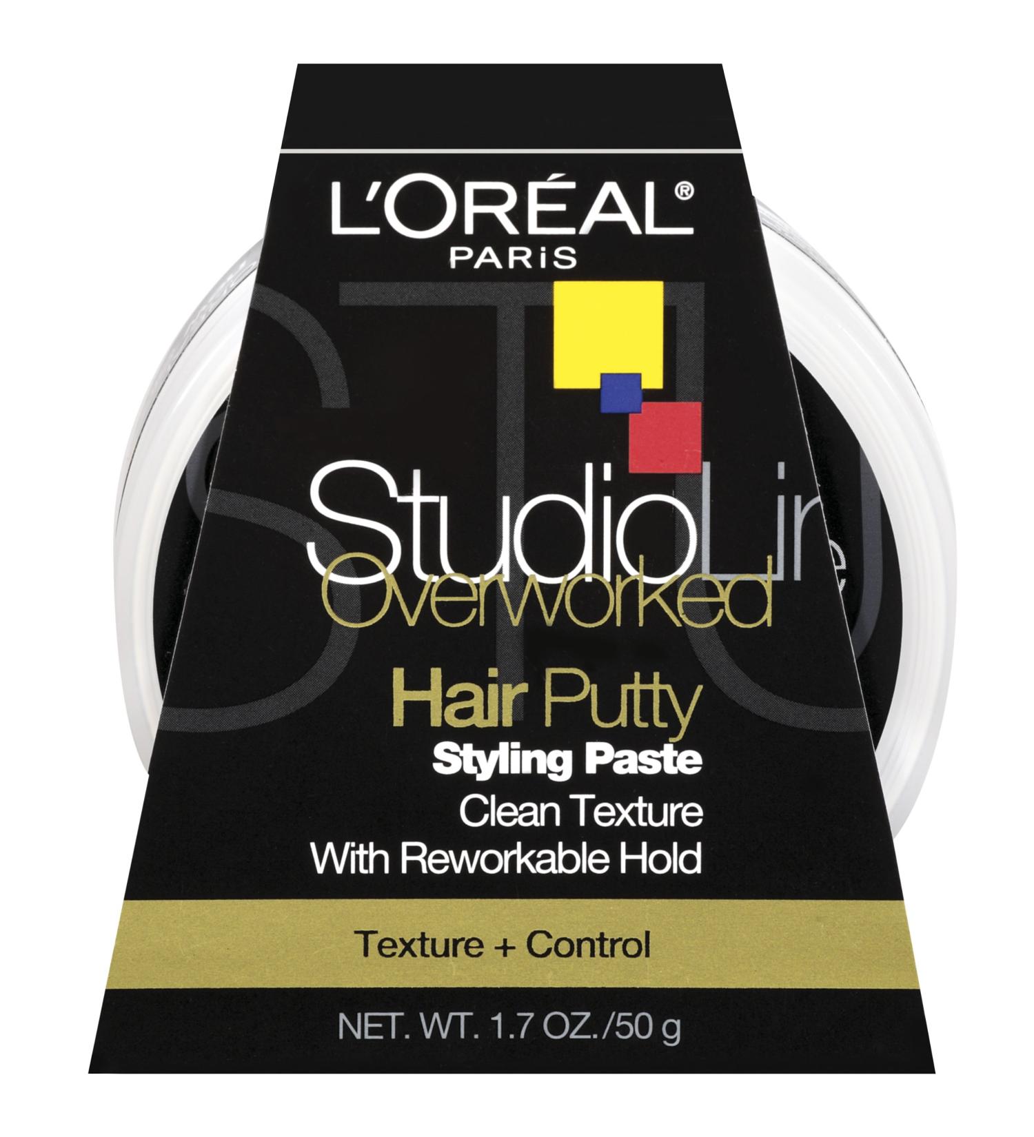 L'Oral Paris Studio Line Overworked Hair Putty, 1.7 oz.