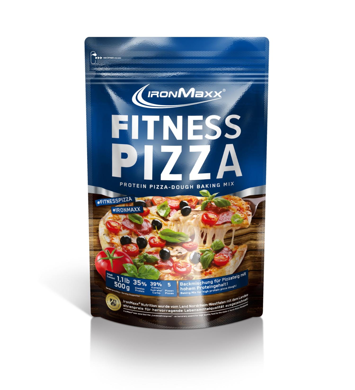 IronMaxx Fitness Pizza High Protein Baking Mix - 500g | Low Carb Delicious & Easy to Bake - Buy Online on GoSupps.com