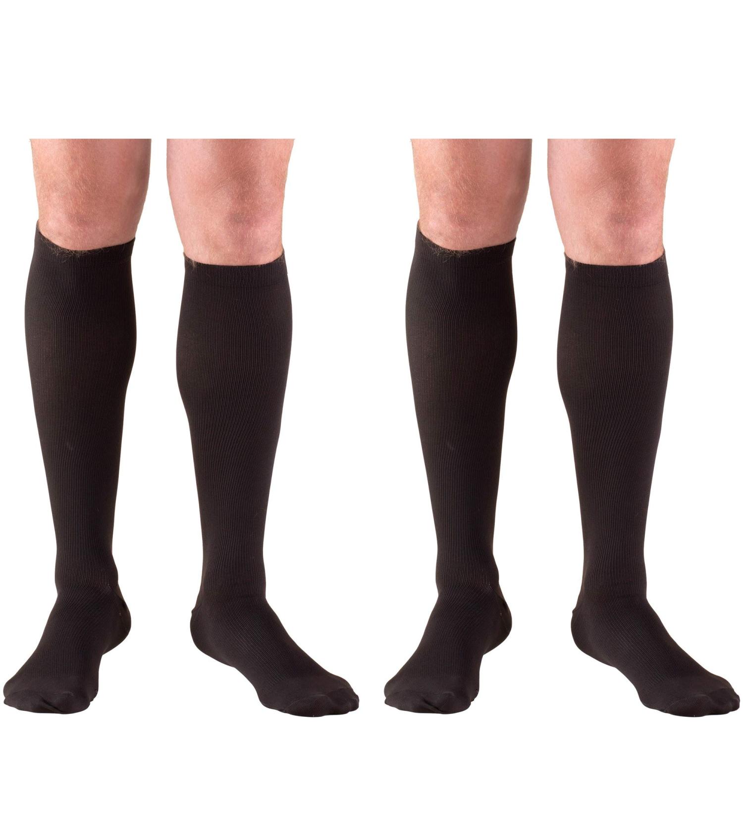 Truform Compression Knee High Dress Socks 20-30 mmHg - Black Medium (Pack of 2) - Ideal for Travel & Everyday Use - Buy Online on GoSupps.com