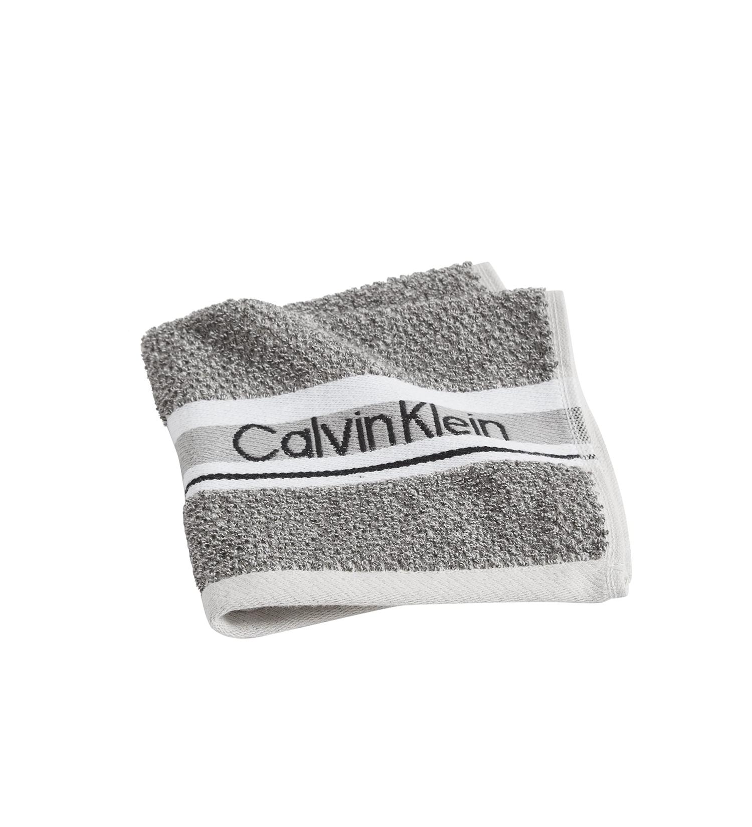 Calvin Klein Grindle Logo Band 1pc Terry Washcloth 13x13 - 100% Cotton 500 GSM (Light Grey) - Buy Online on GoSupps.com