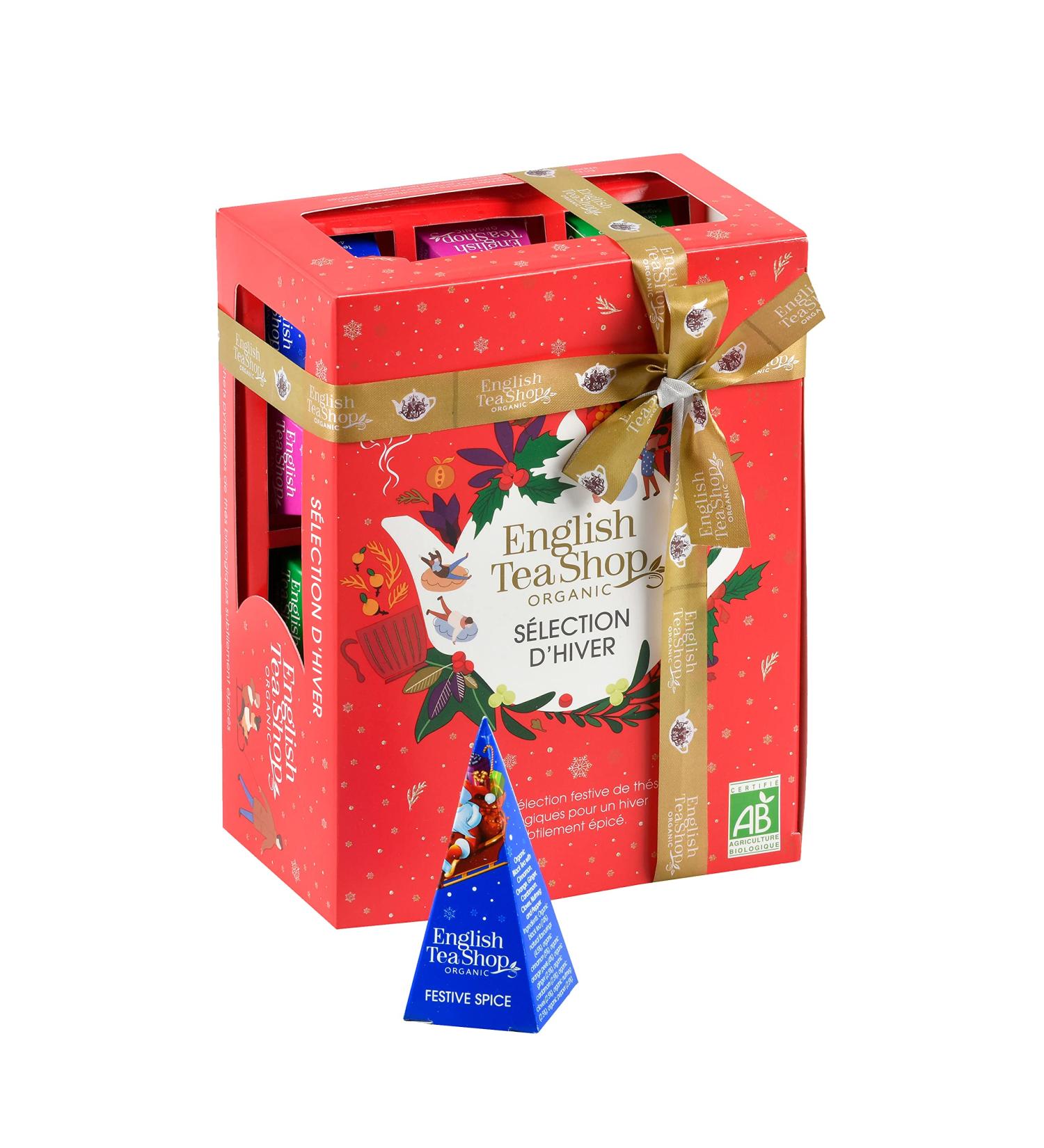 English Tea Shop - Coffret th de No l bio - S lection d'hiver rouge - 4 th s de No l - Bo te de 12 sachets - Coffret cadeau th offrir - Cadeau de No l petit prix - Buy Online on GoSupps.com