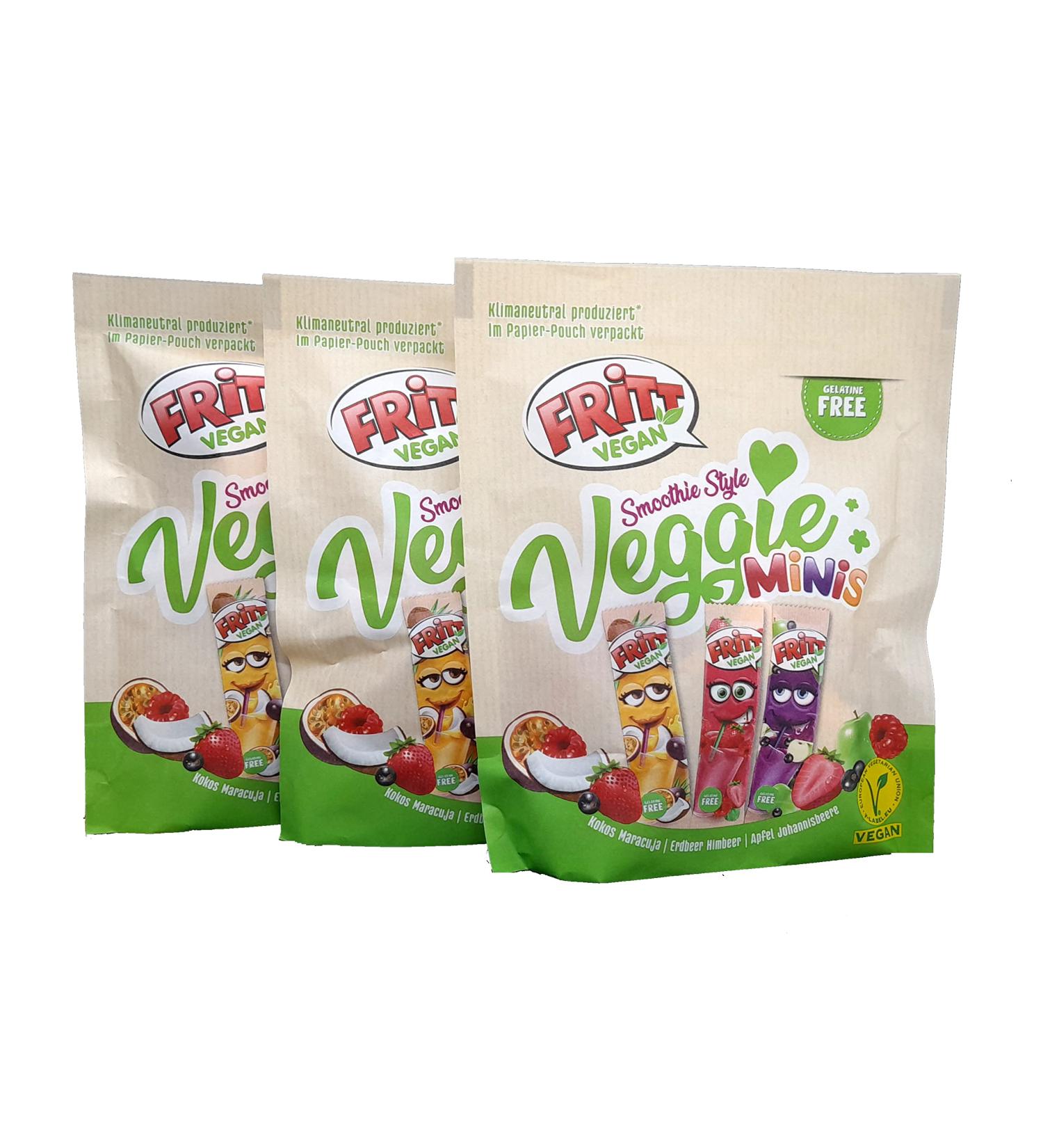 Fritt Veggie Minis Smoothie Style - 3 x 135g | Healthy Vegan Snack | Buy Internationally - Buy Online on GoSupps.com